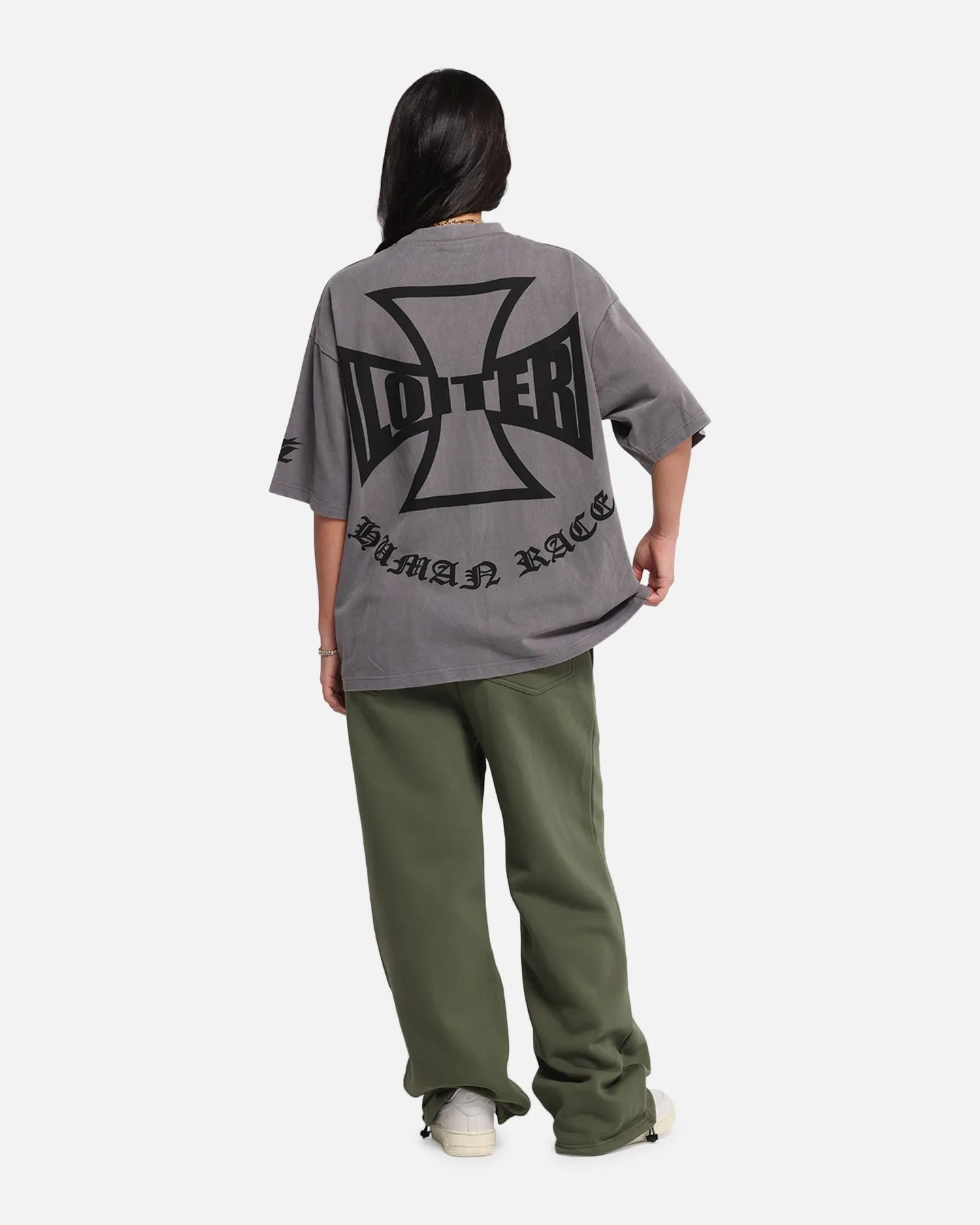 Loiter Biker Vintage T-Shirt Vintage Charcoal