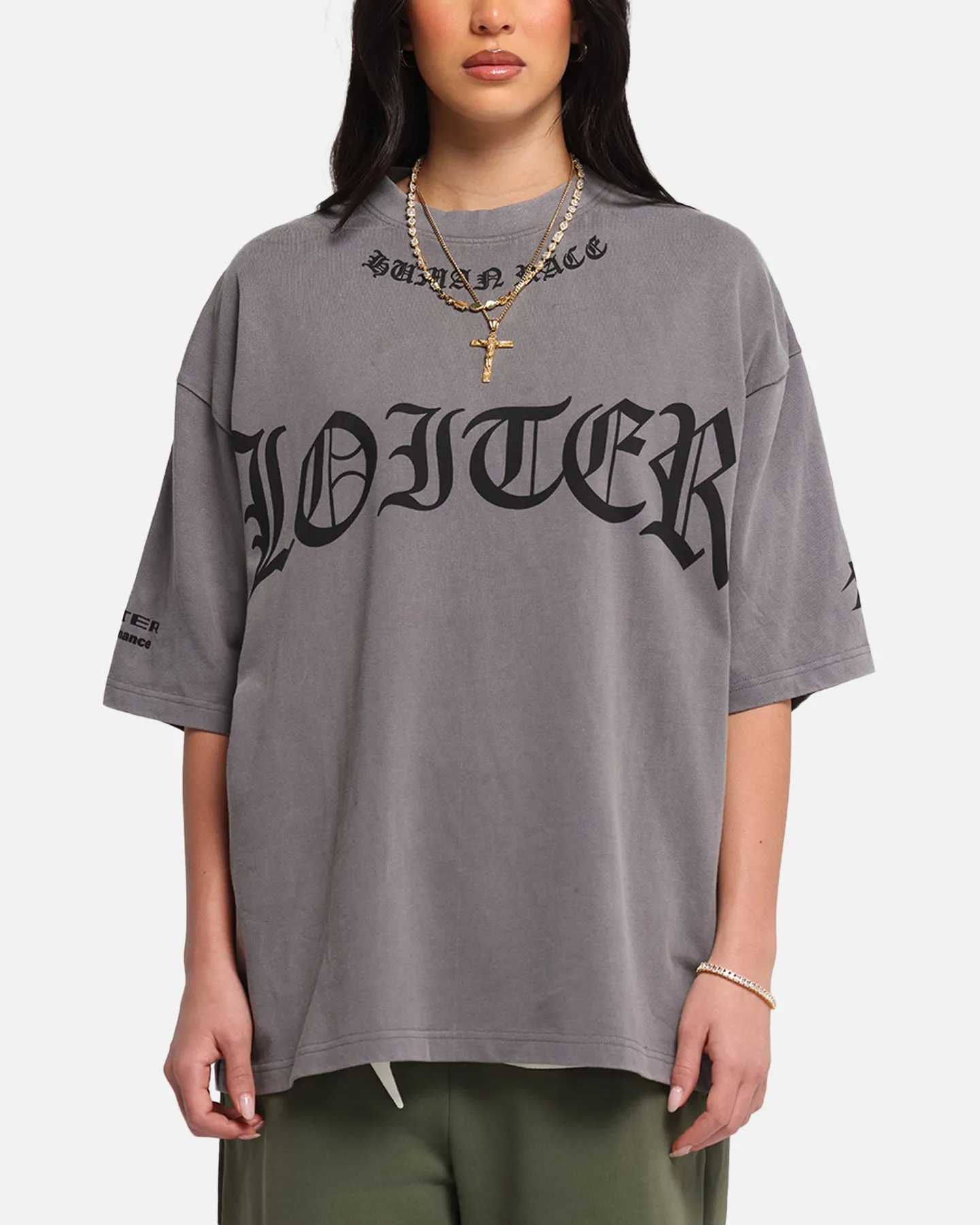 Loiter Biker Vintage T-Shirt Vintage Charcoal