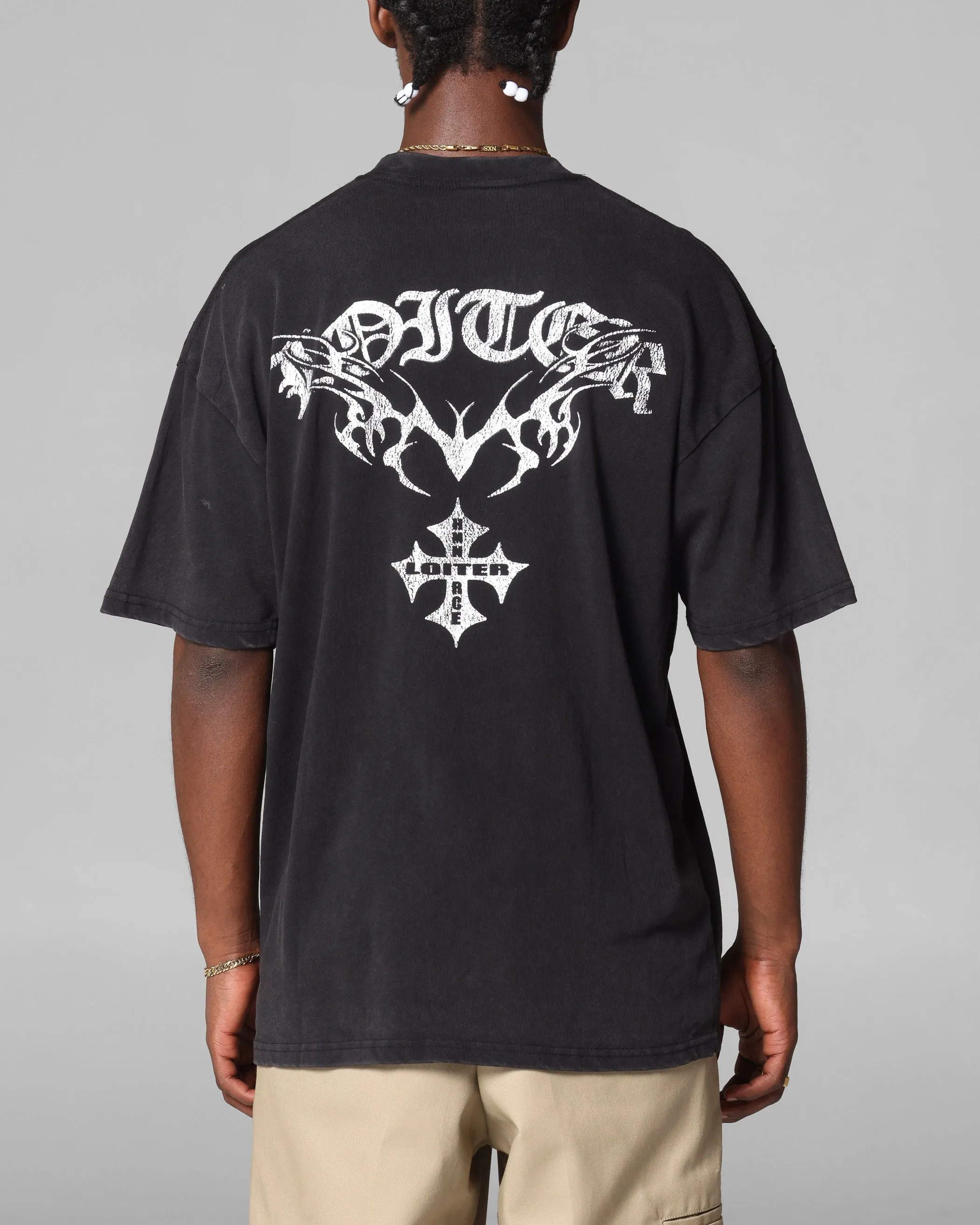 Loiter Shogun Vintage T-Shirt Black Acidwash