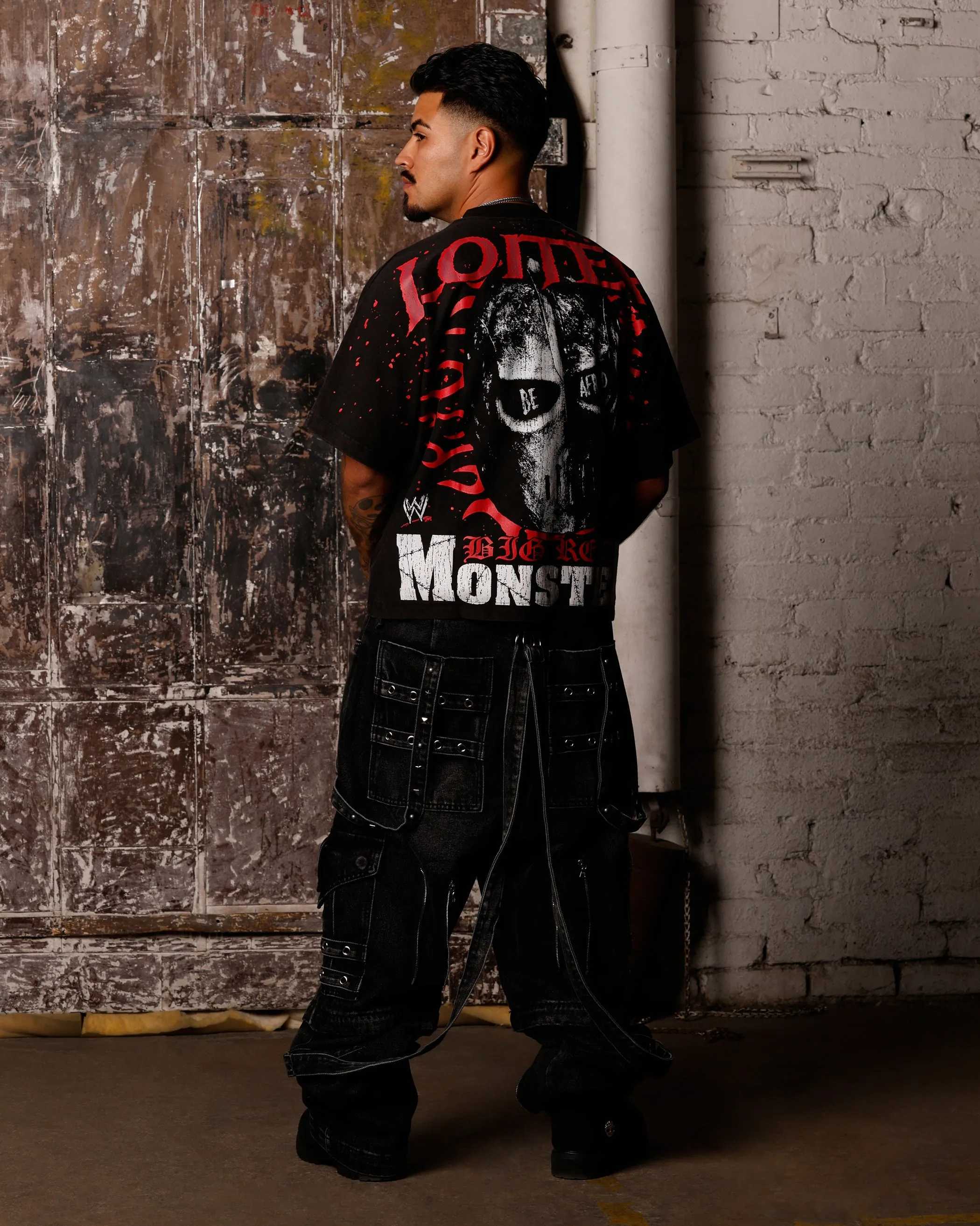 Loiter X WWE Kane Vintage T-Shirt Vintage Black