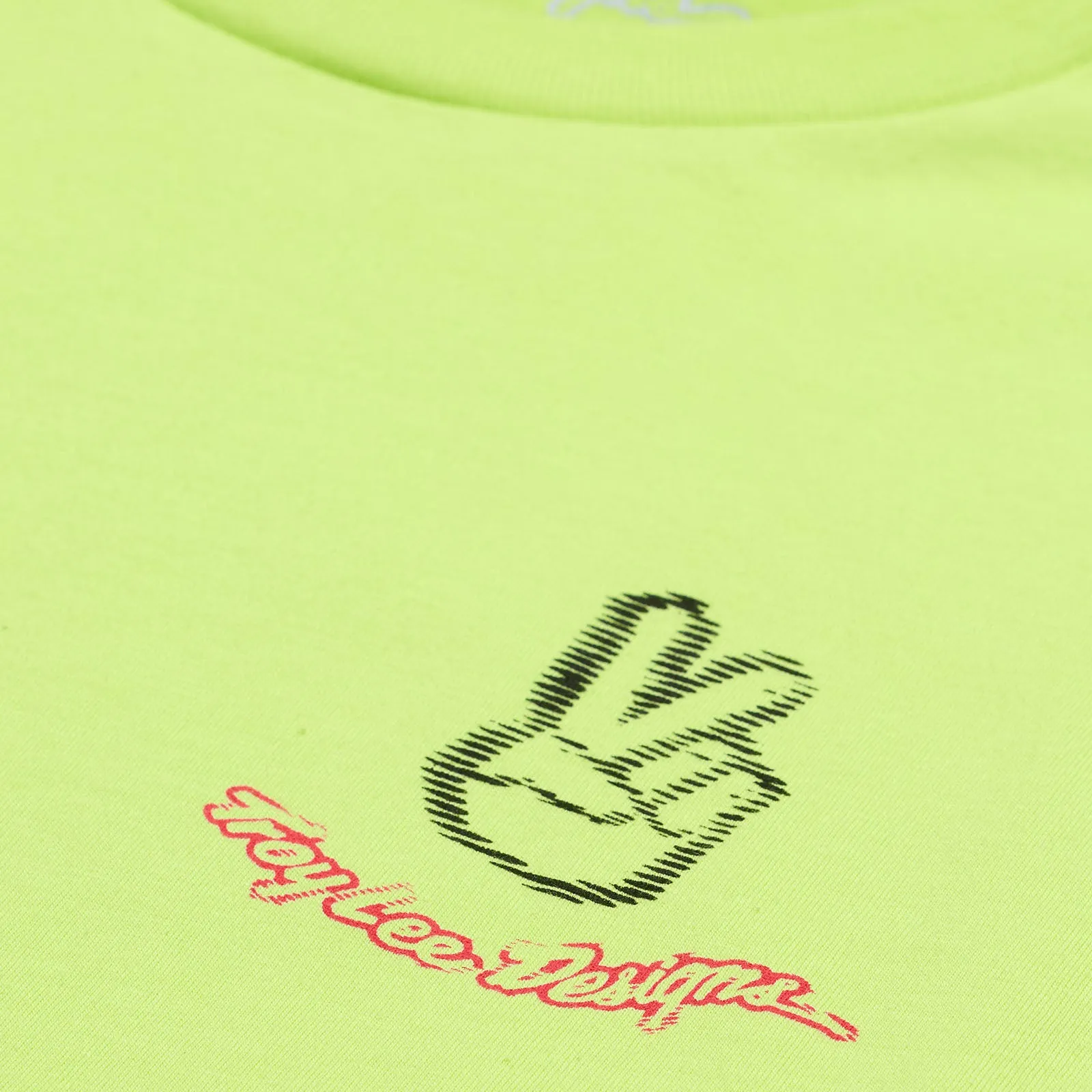 Long Sleeve Tee Peace Out Glo Yellow
