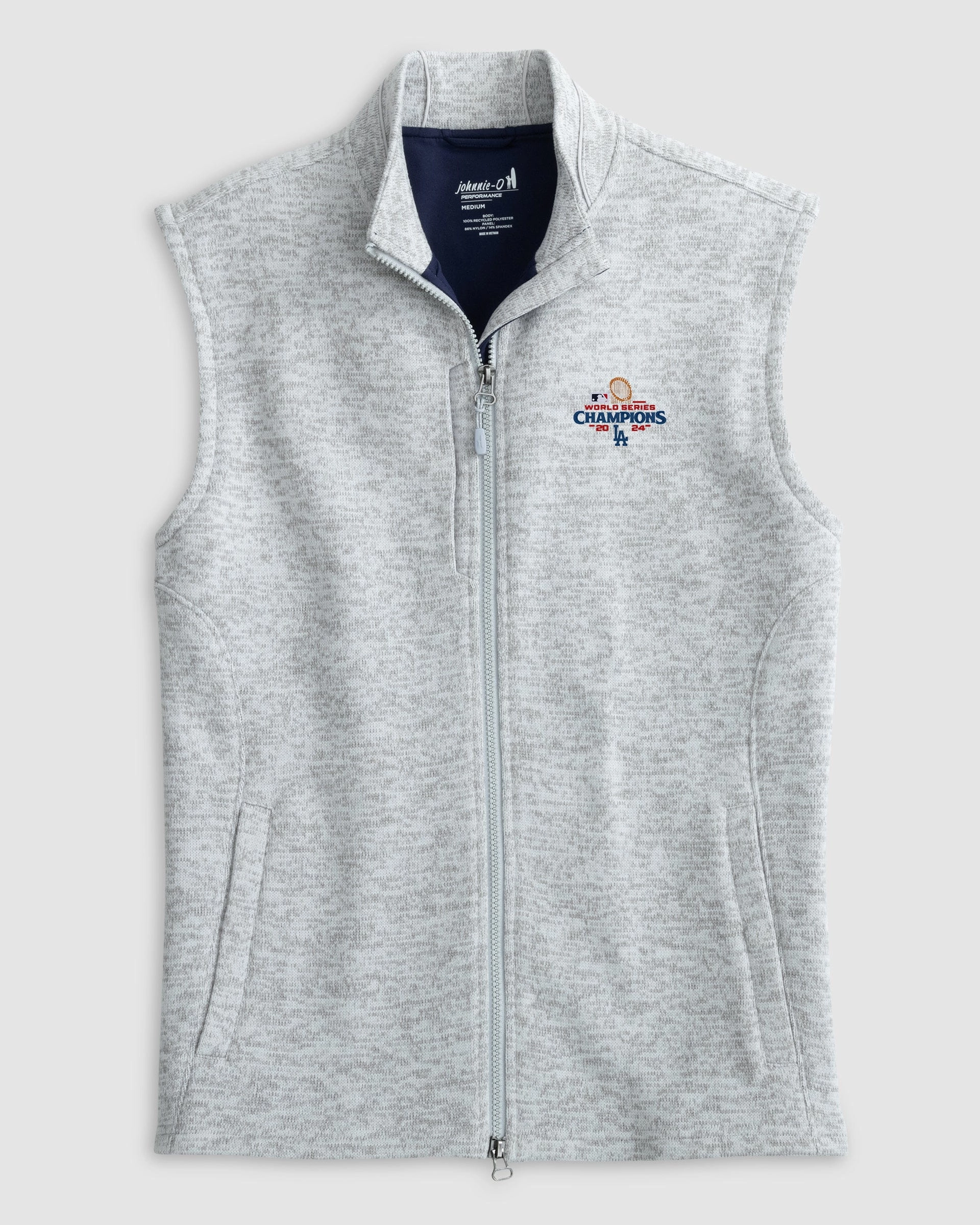 Los Angeles Dodgers Denalis Double-Zip Fleece Vest - 2024 World Series Champions Logo