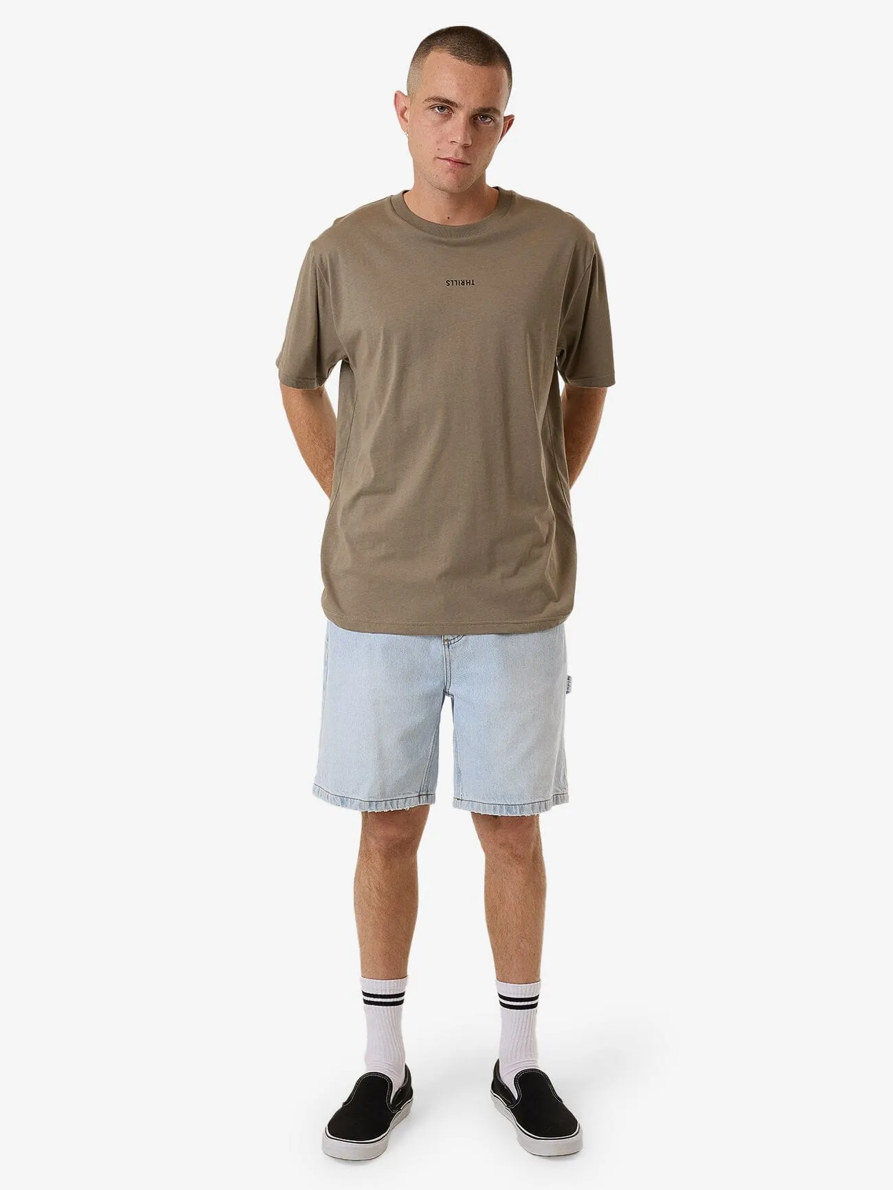 Minimal Thrills Merch Fit Tee - Brindle