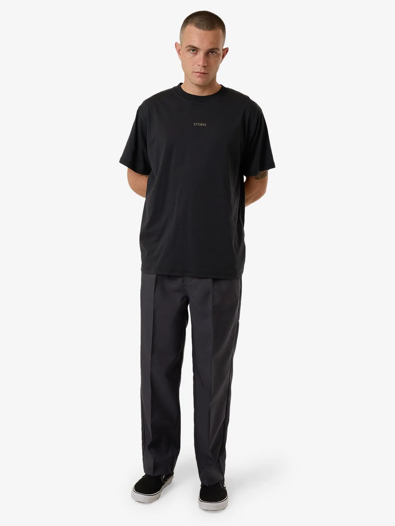 Minimal Thrills Merch Fit Tee - Faded Black