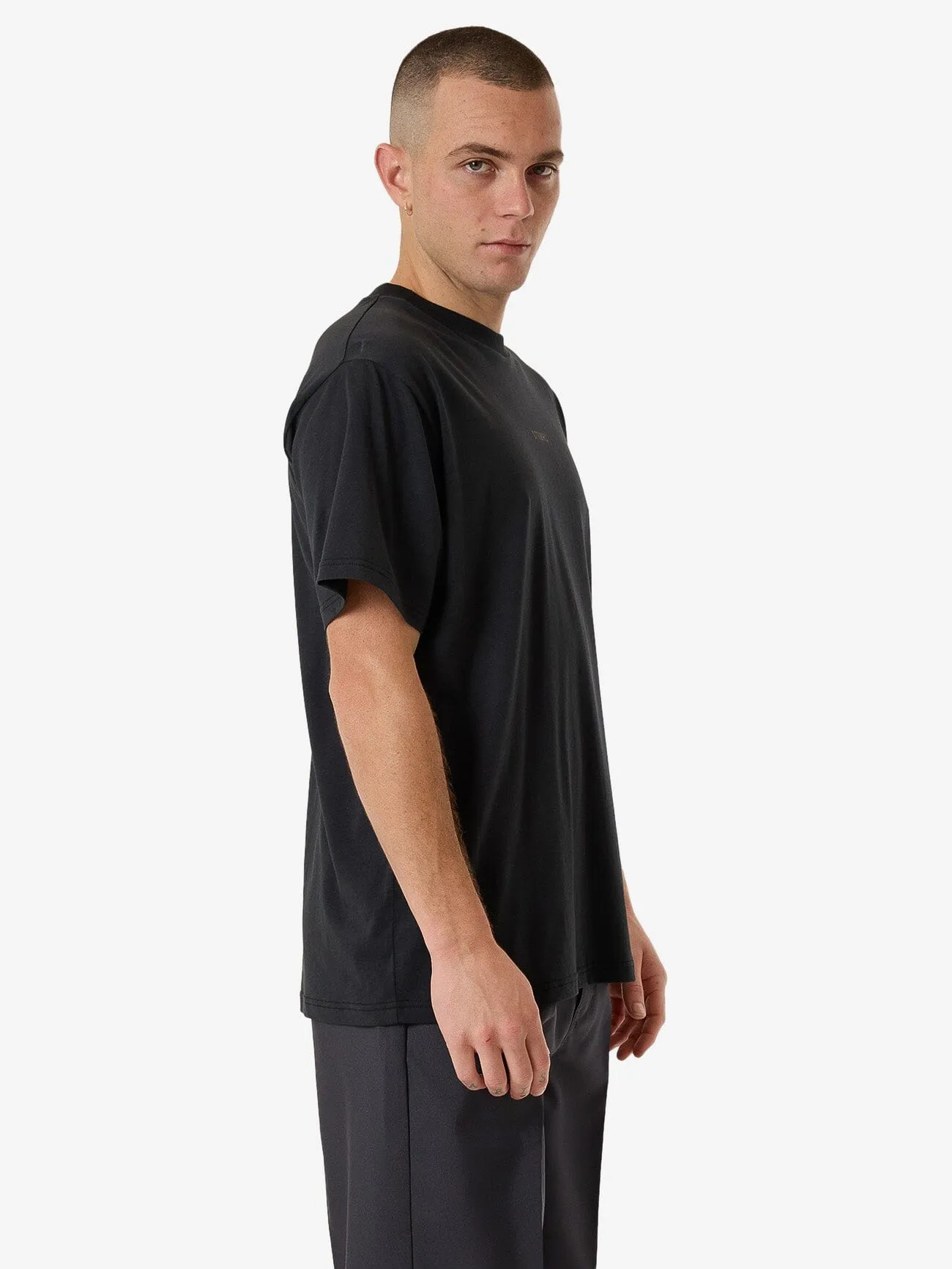 Minimal Thrills Merch Fit Tee - Faded Black