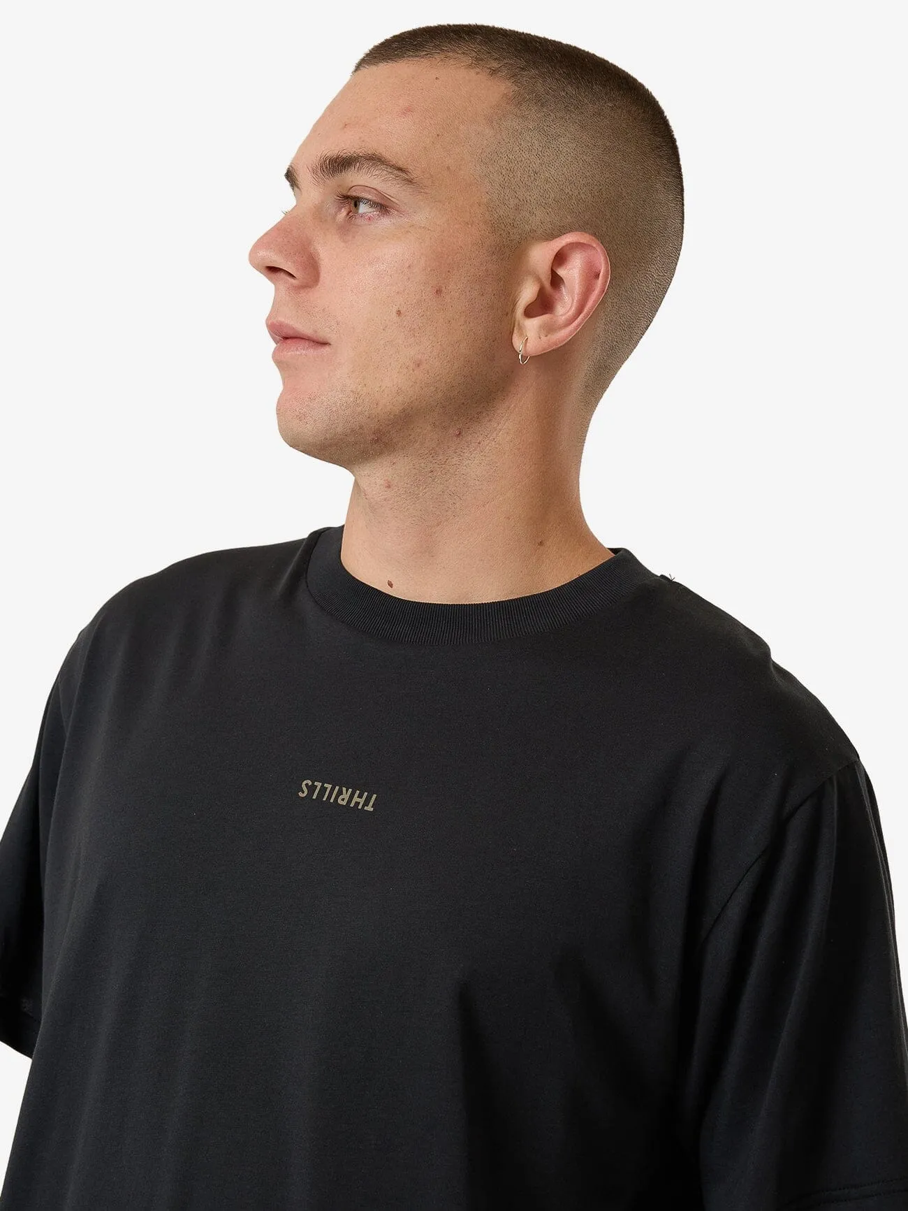 Minimal Thrills Merch Fit Tee - Faded Black