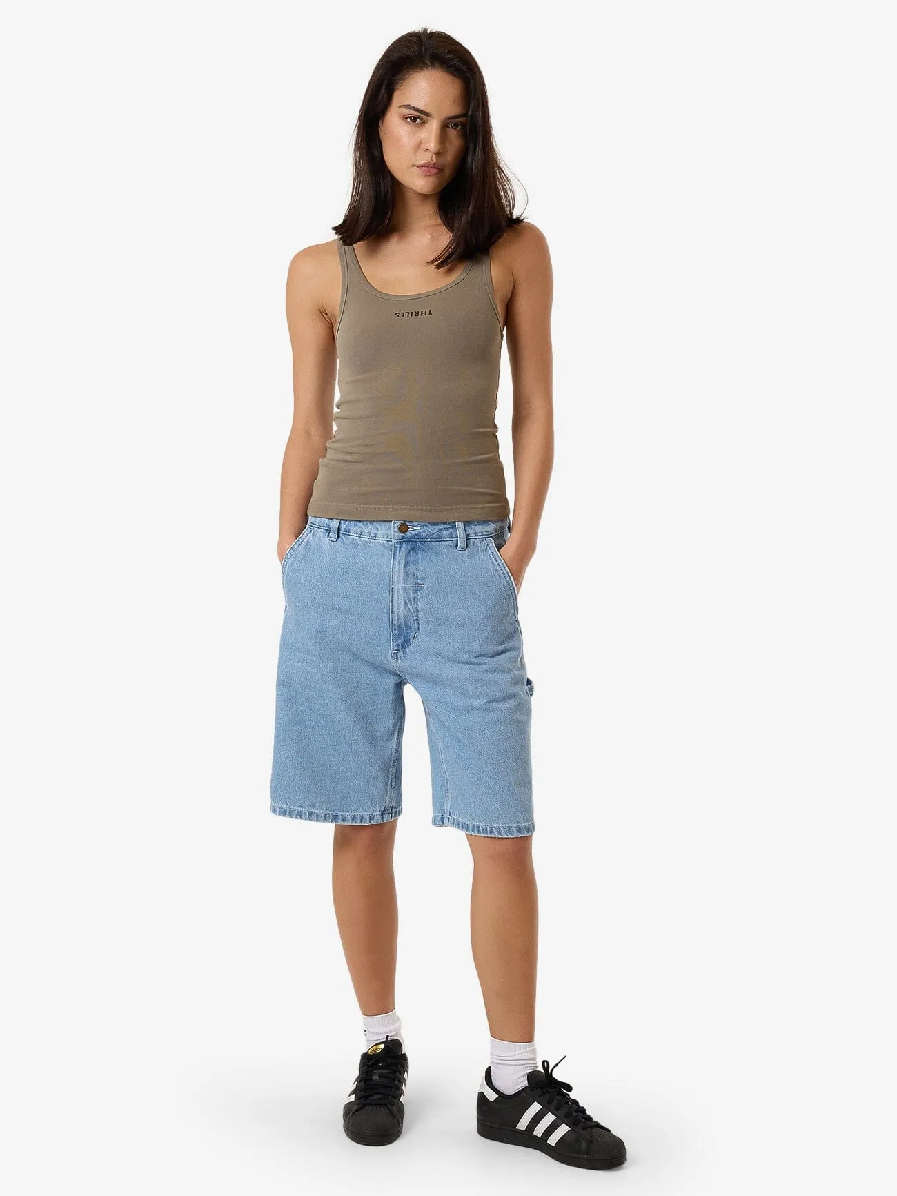 Minimal Thrills Scoop Tank - Brindle