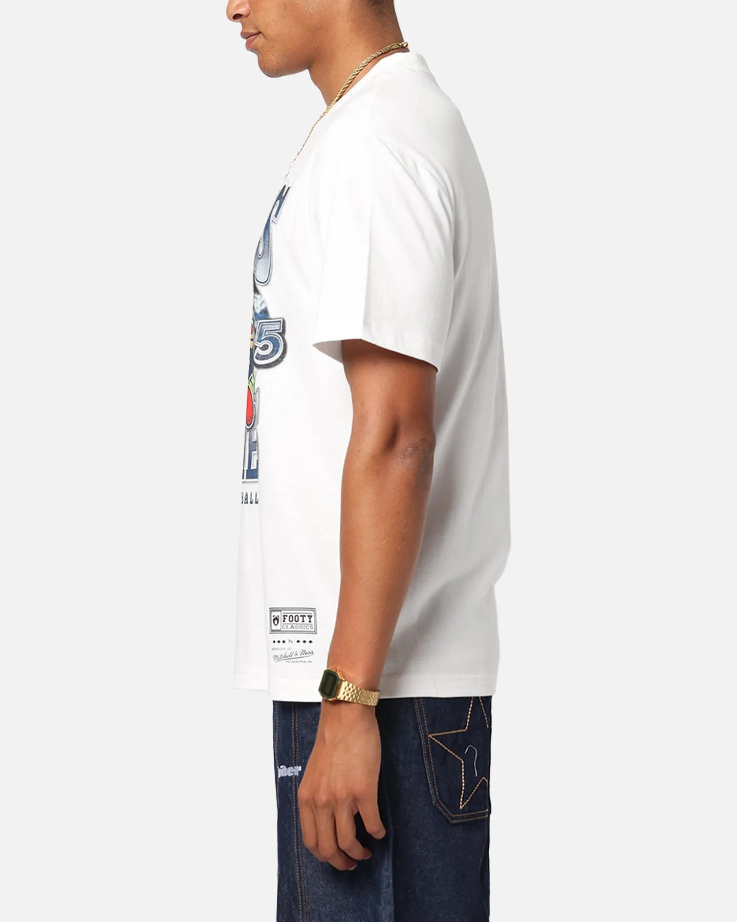 Mitchell & Ness Carlton Blues Mascot T-Shirt Vintage White