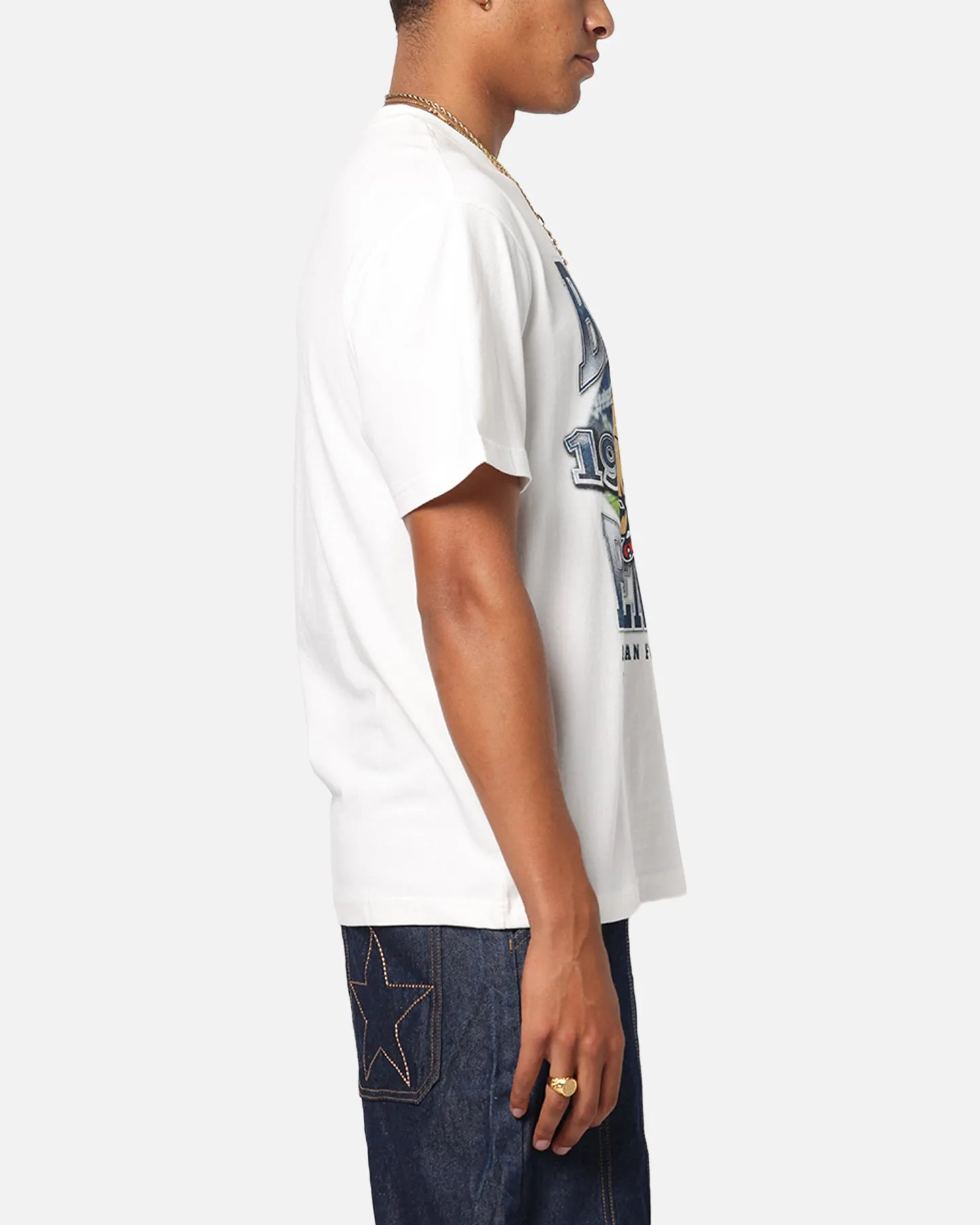 Mitchell & Ness Carlton Blues Mascot T-Shirt Vintage White