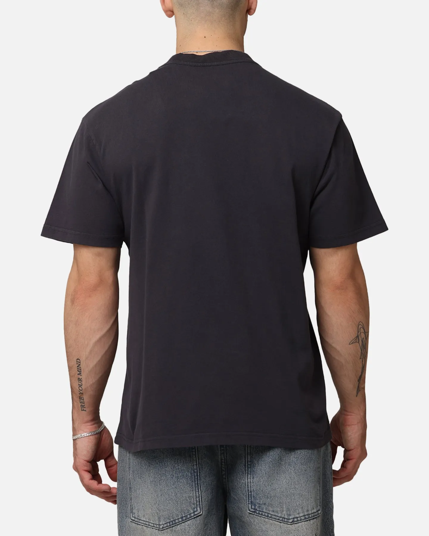 Mitchell & Ness Los Angeles Lakers Bevel Burst T-Shirt Overdyed Black
