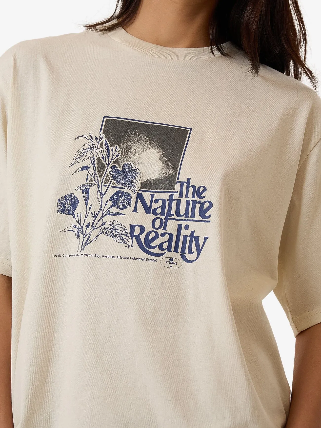 Nature Vs Nuture Square Tee - Heritage White