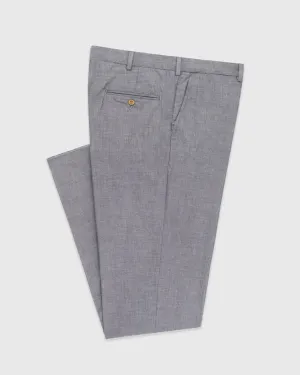 NAVY COTTON CHAMBRAY PANT