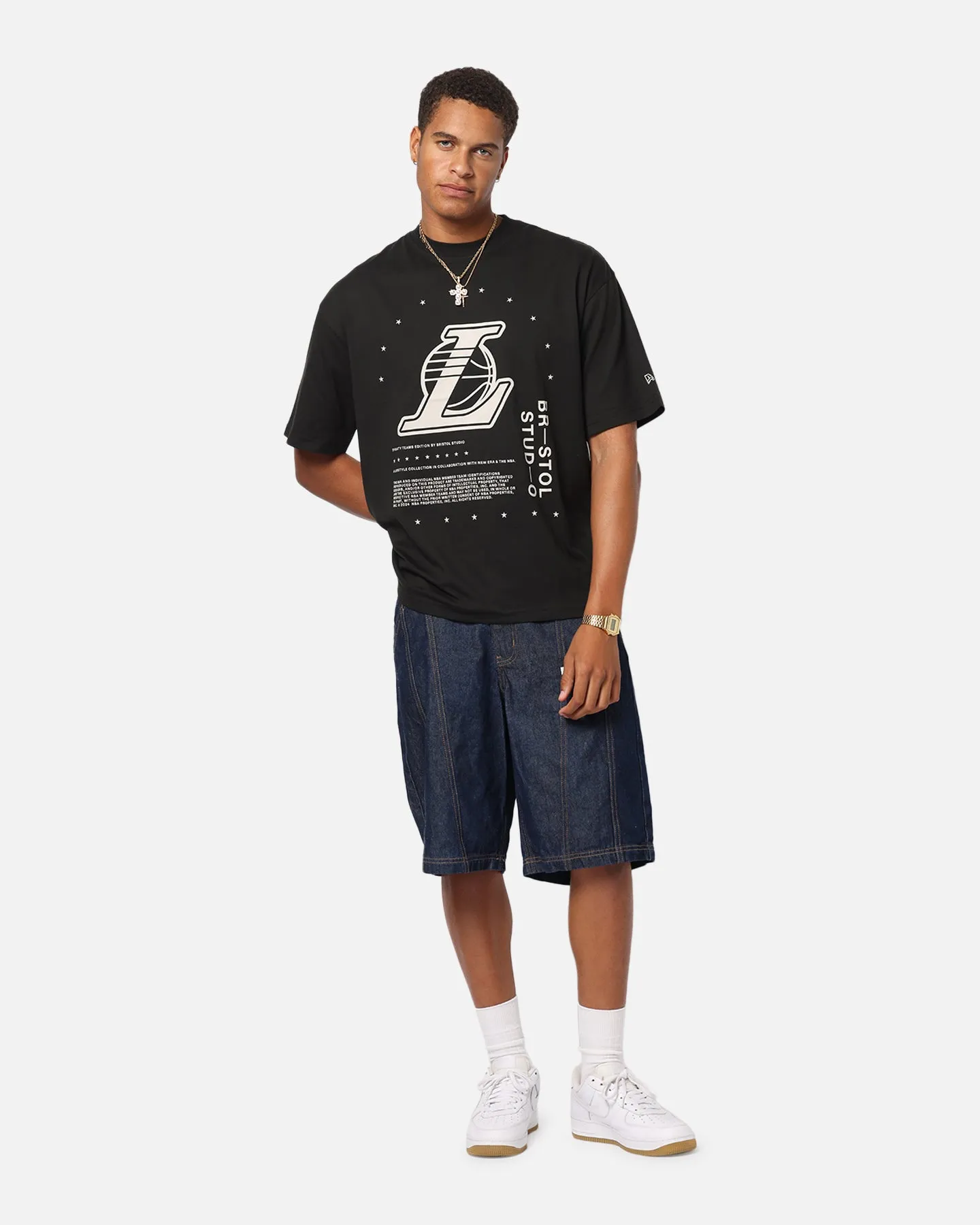 New Era X Bristol Studio Los Angeles Lakers 'Teams Edition' T-Shirt Black