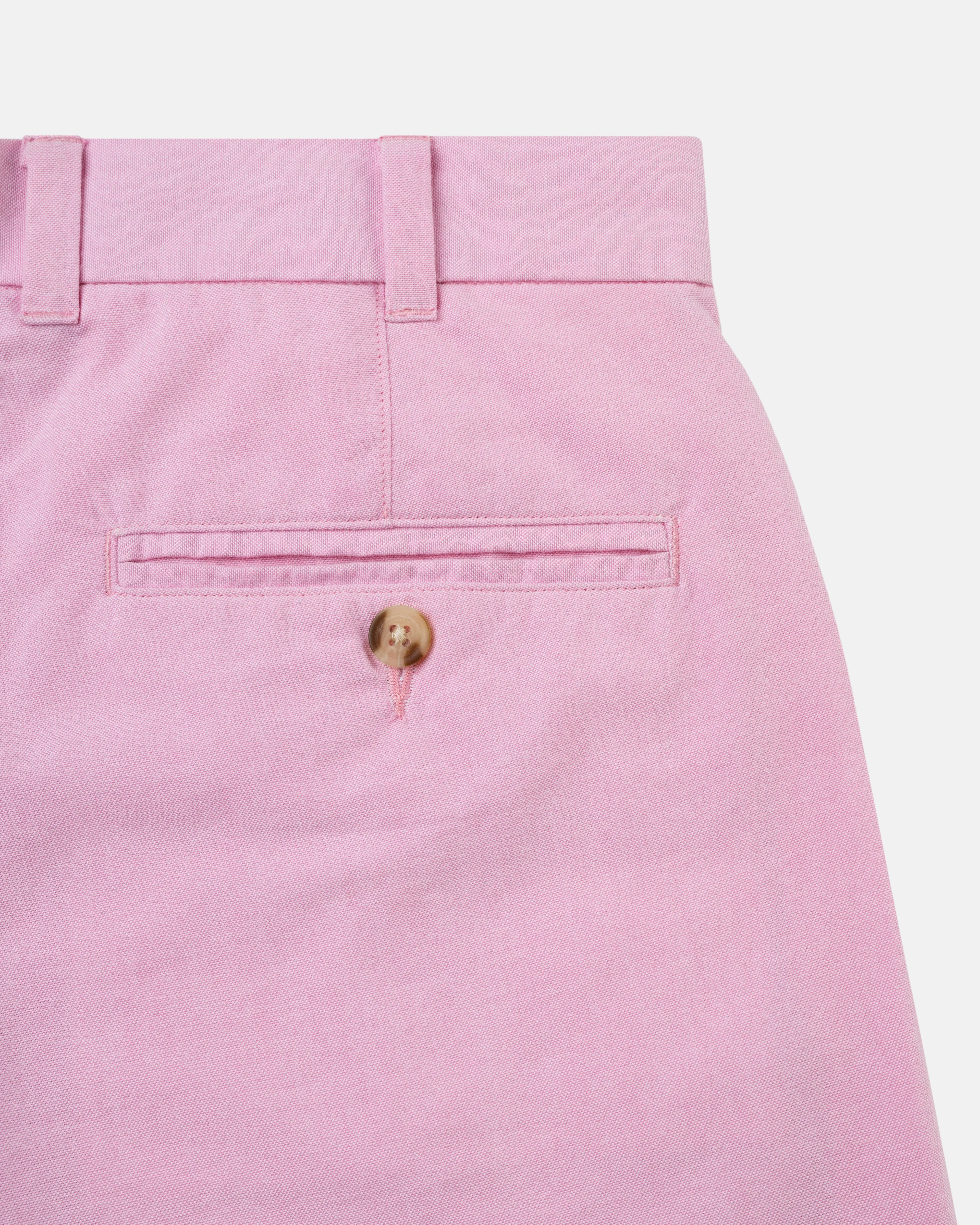 PINK OXFORD CLOTH SHORTS - TRIM FIT