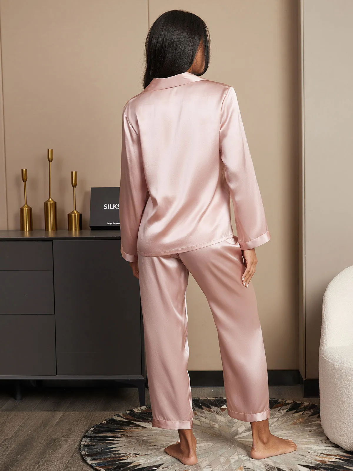Pure Silk Casual Button Up Women's Pajamas