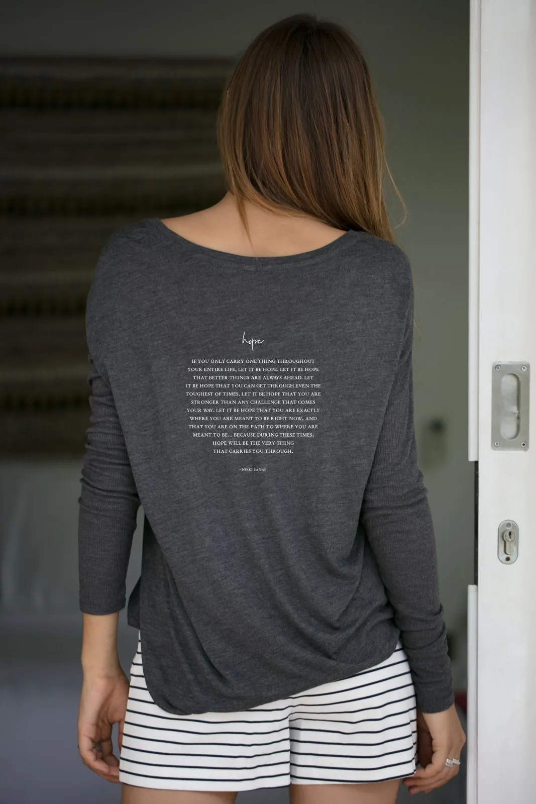 "Hope" Original Ribbed Long Sleeve Tee