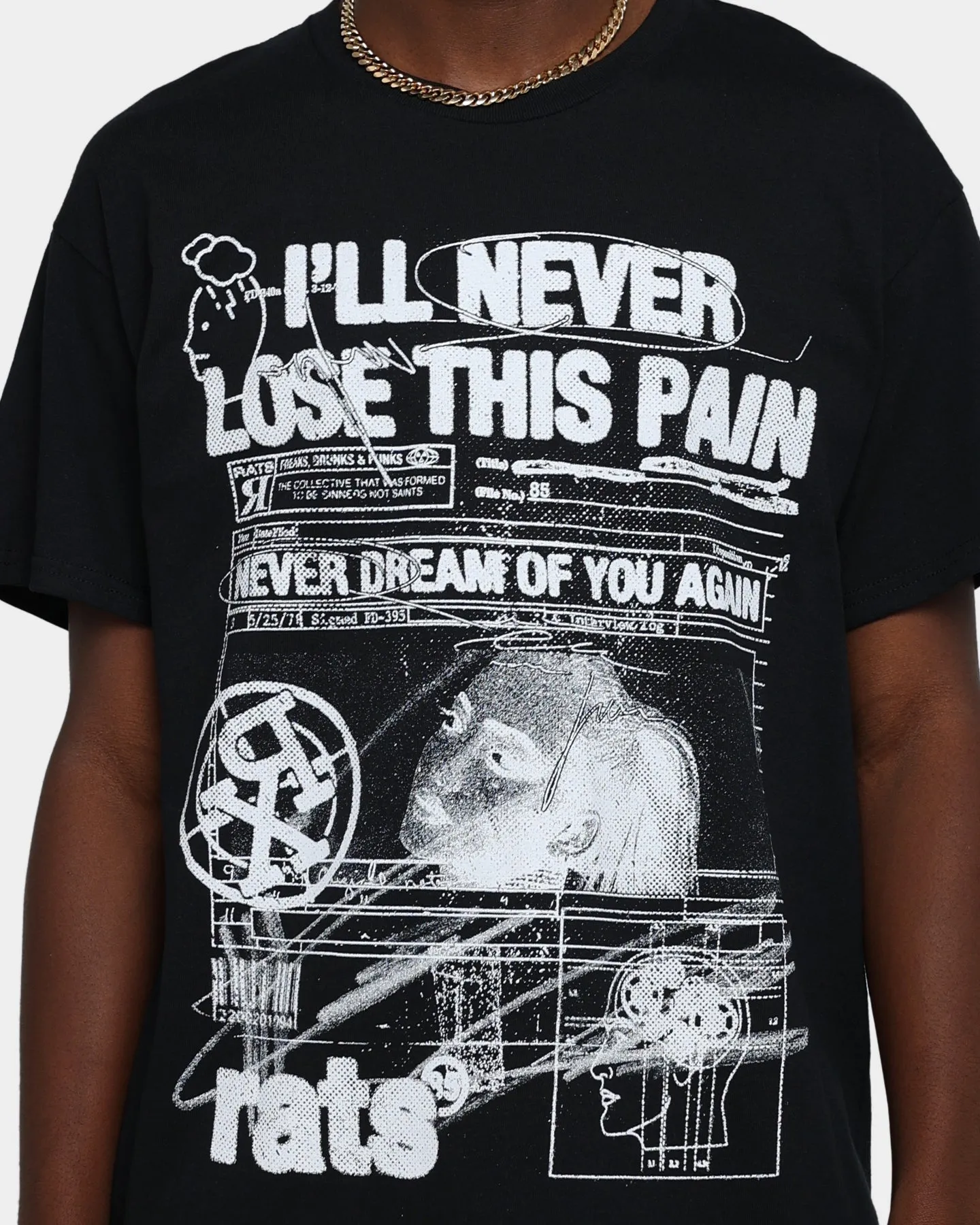 Rats Get Fat Rats Pain T-Shirt Black