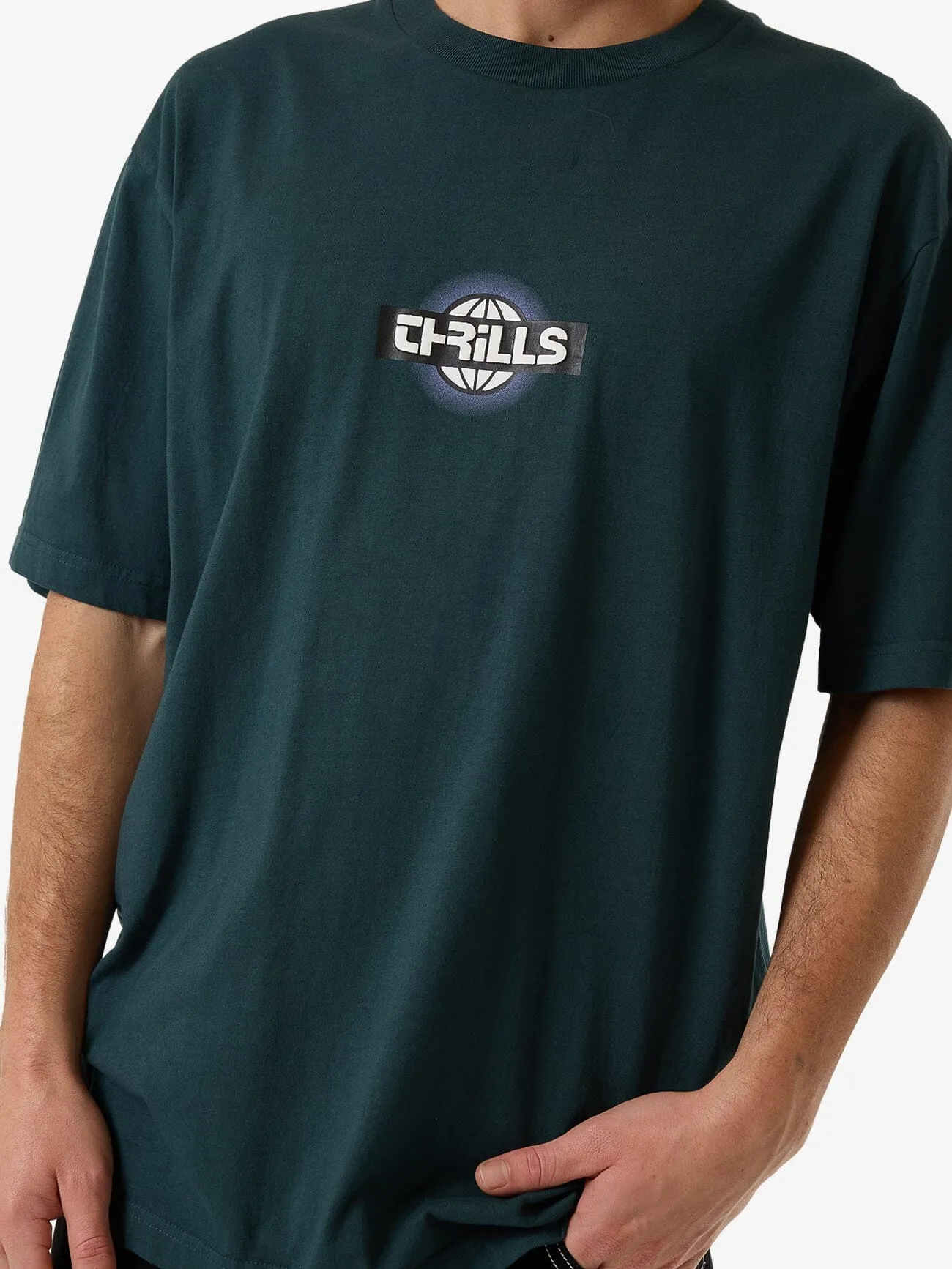 Reverb Oversize Fit Tee - Jasper Green