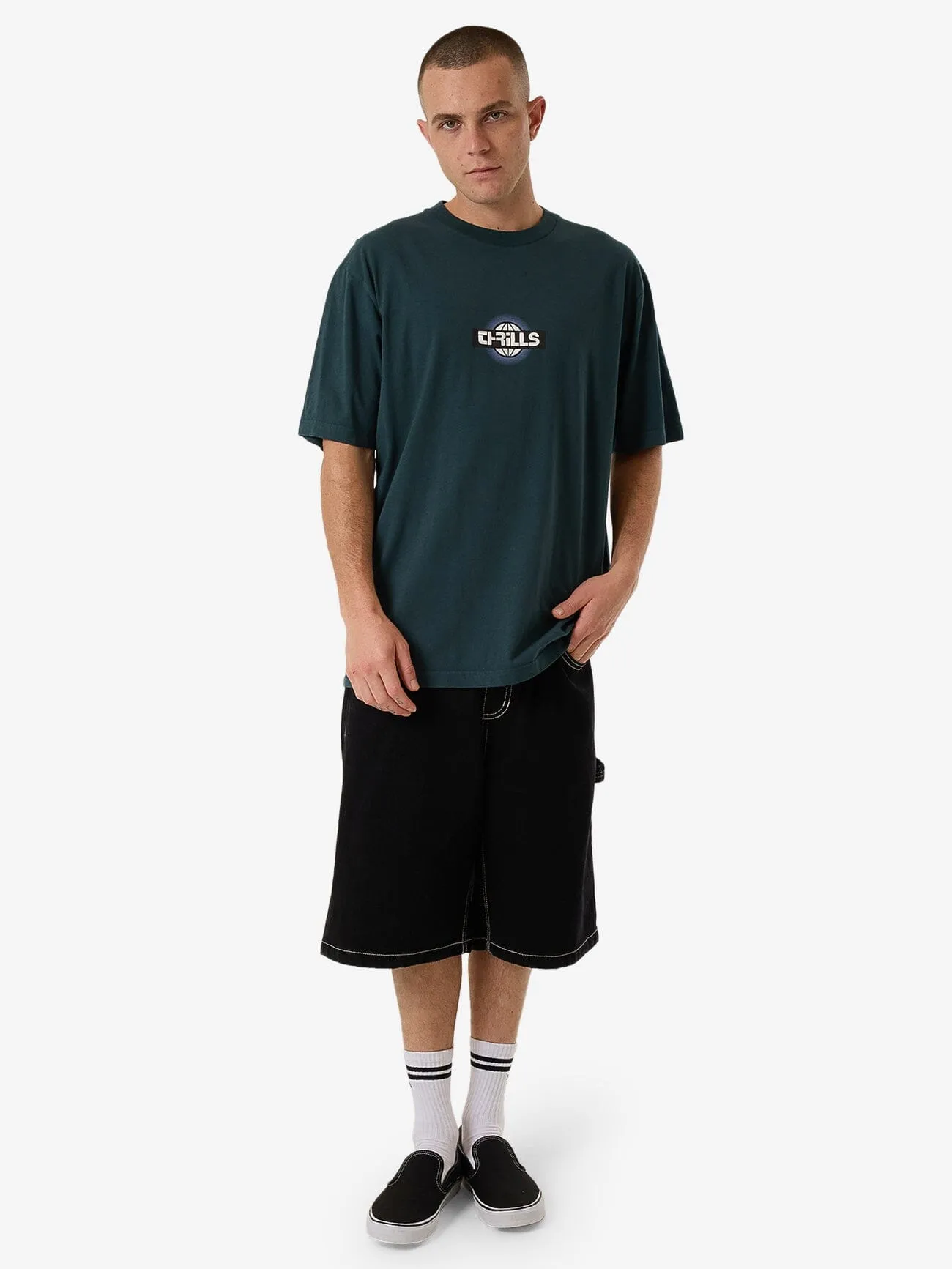 Reverb Oversize Fit Tee - Jasper Green