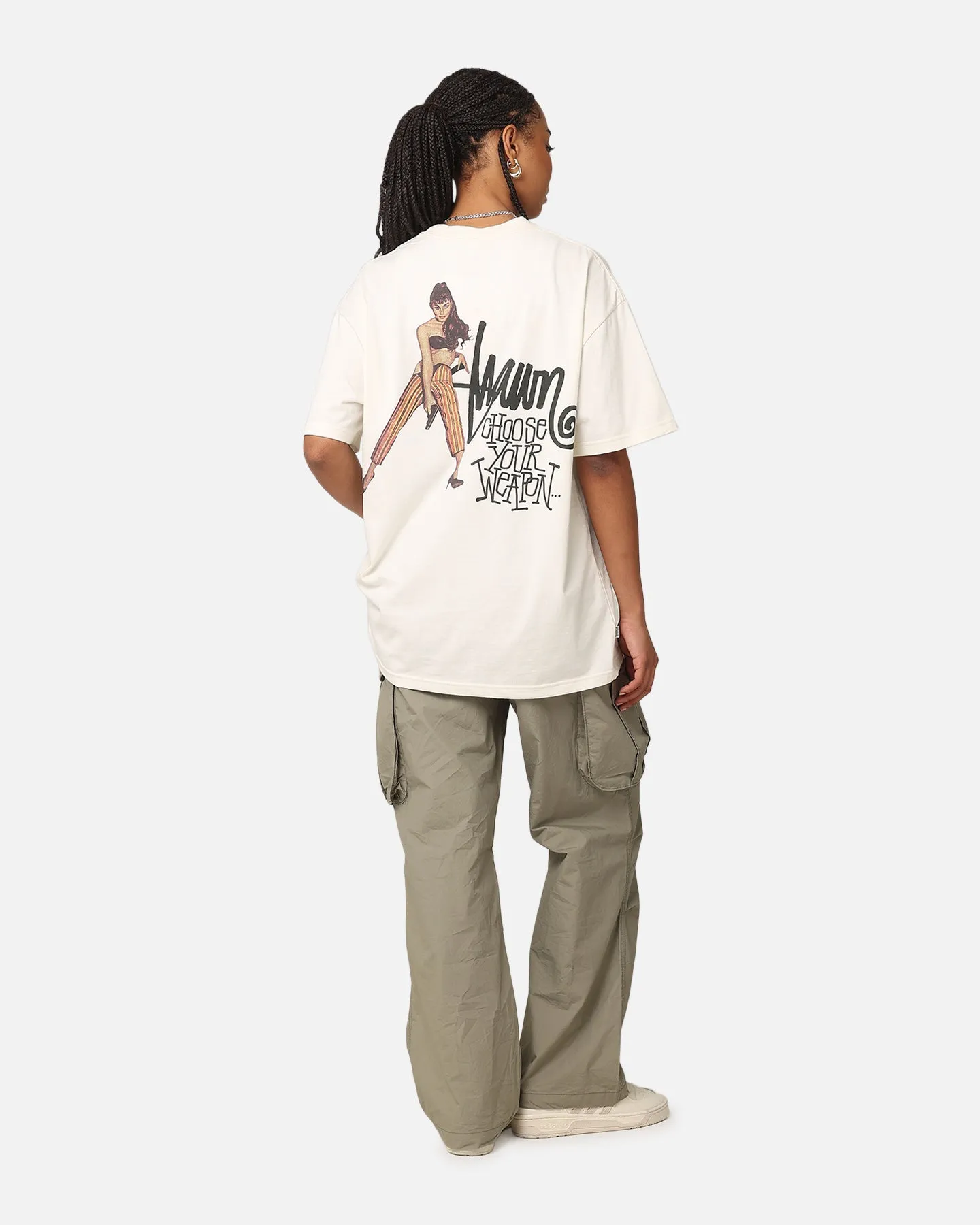 S Double Choose Your Weapon T-Shirt Washed White
