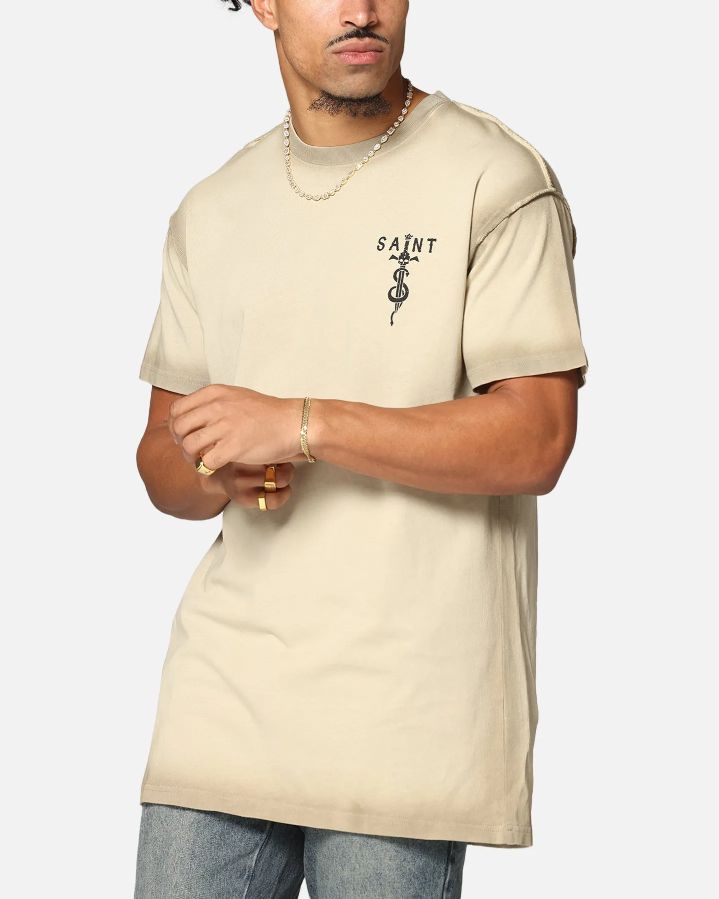 Saint Morta Daggers Lafayette T-Shirt Contrast Stone