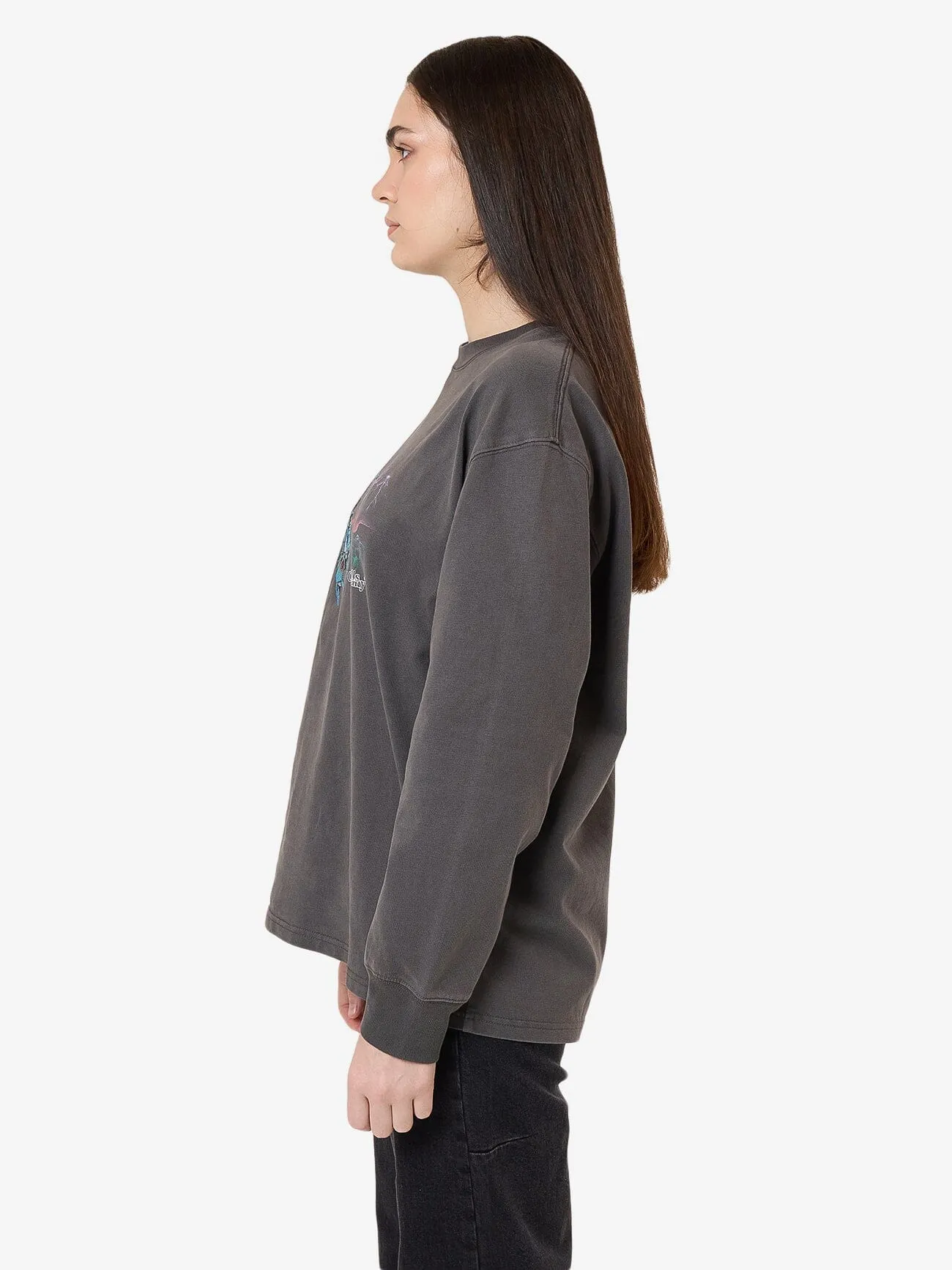 Scorpion Ridge Long Sleeve Oversized Tee - Merch Black