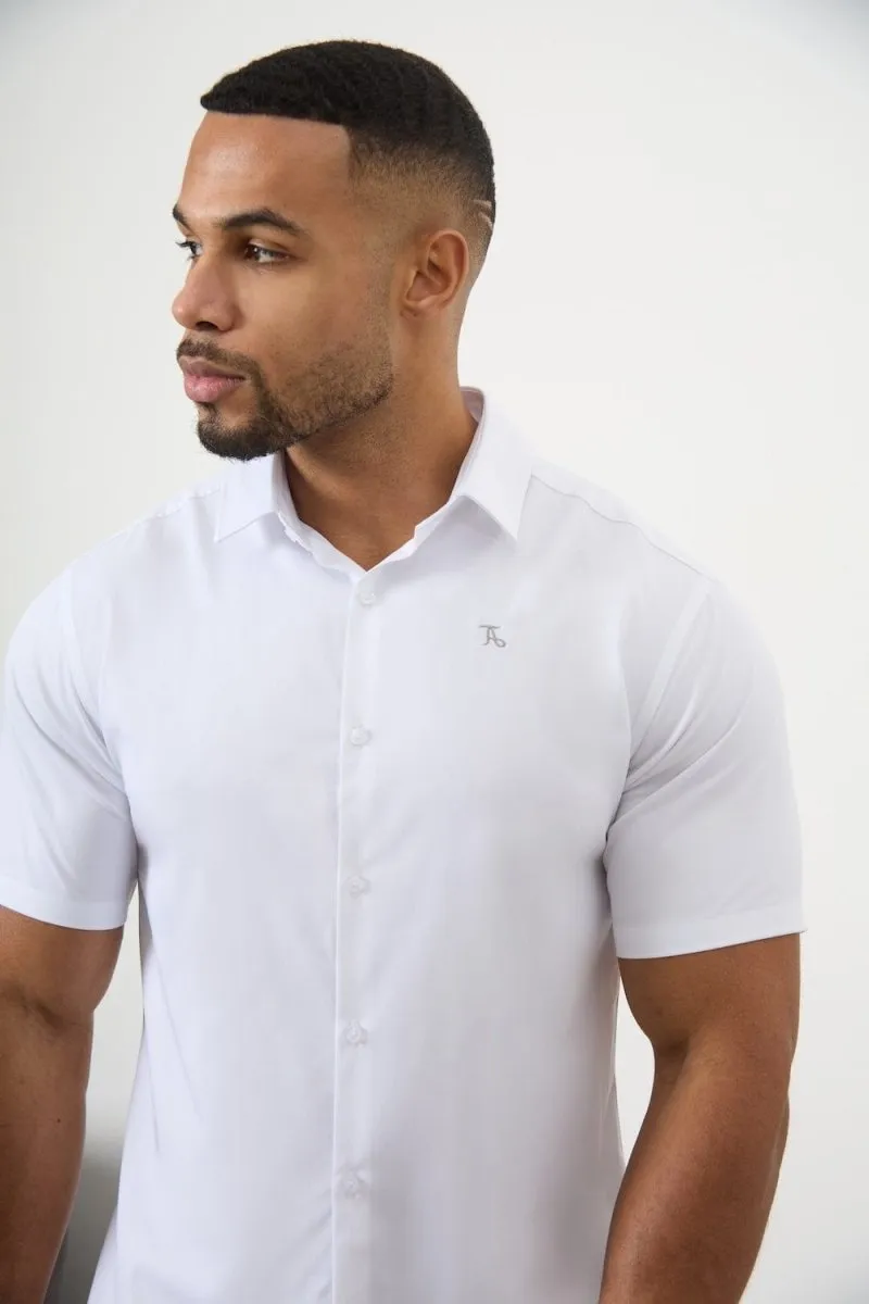 Short Sleeve Bamboo Shirt in White