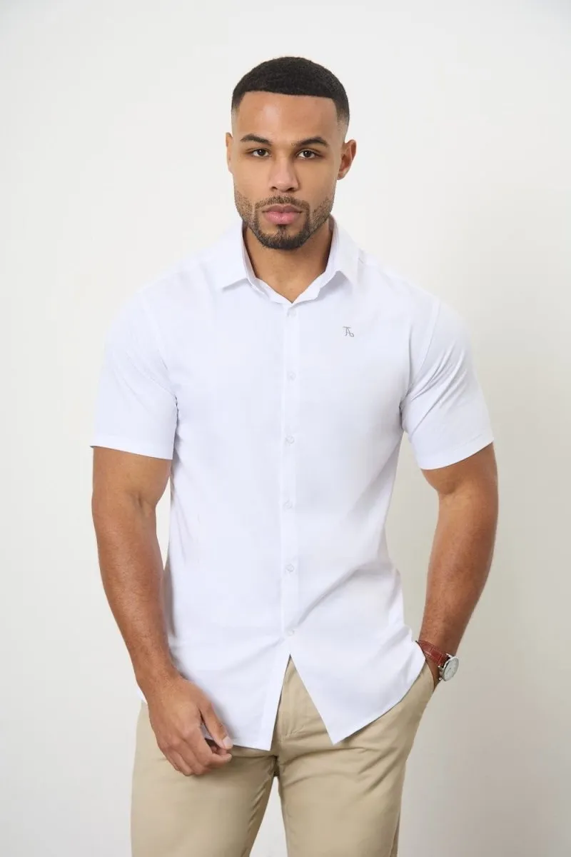 Short Sleeve Bamboo Shirt in White