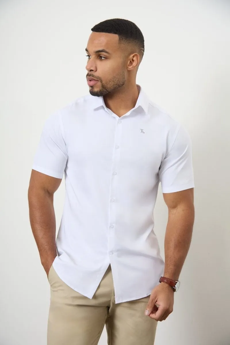 Short Sleeve Bamboo Shirt in White