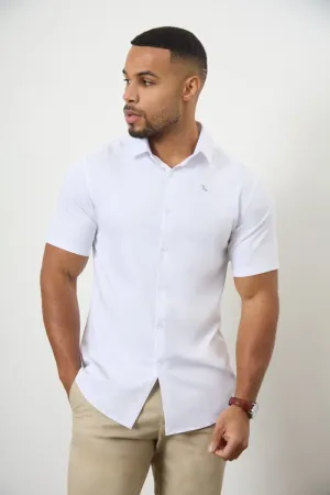 Short Sleeve Bamboo Shirt in White