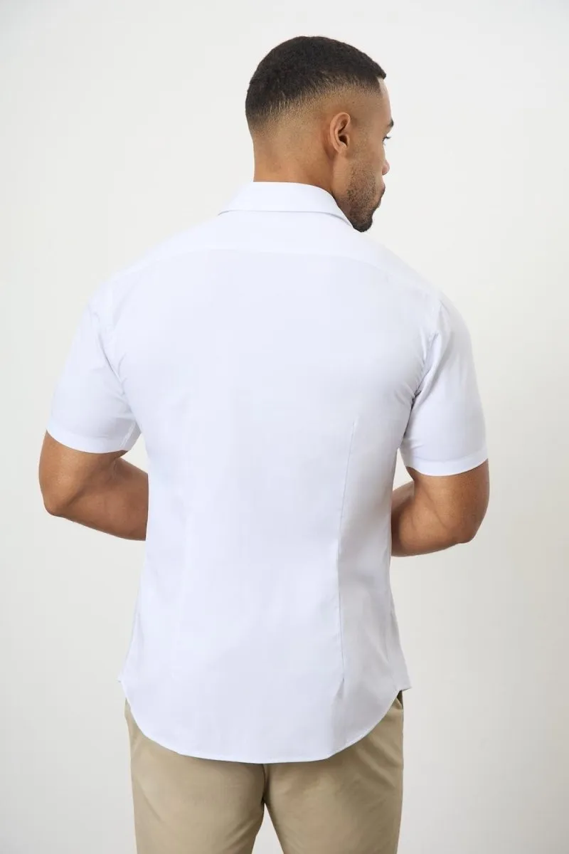 Short Sleeve Bamboo Shirt in White