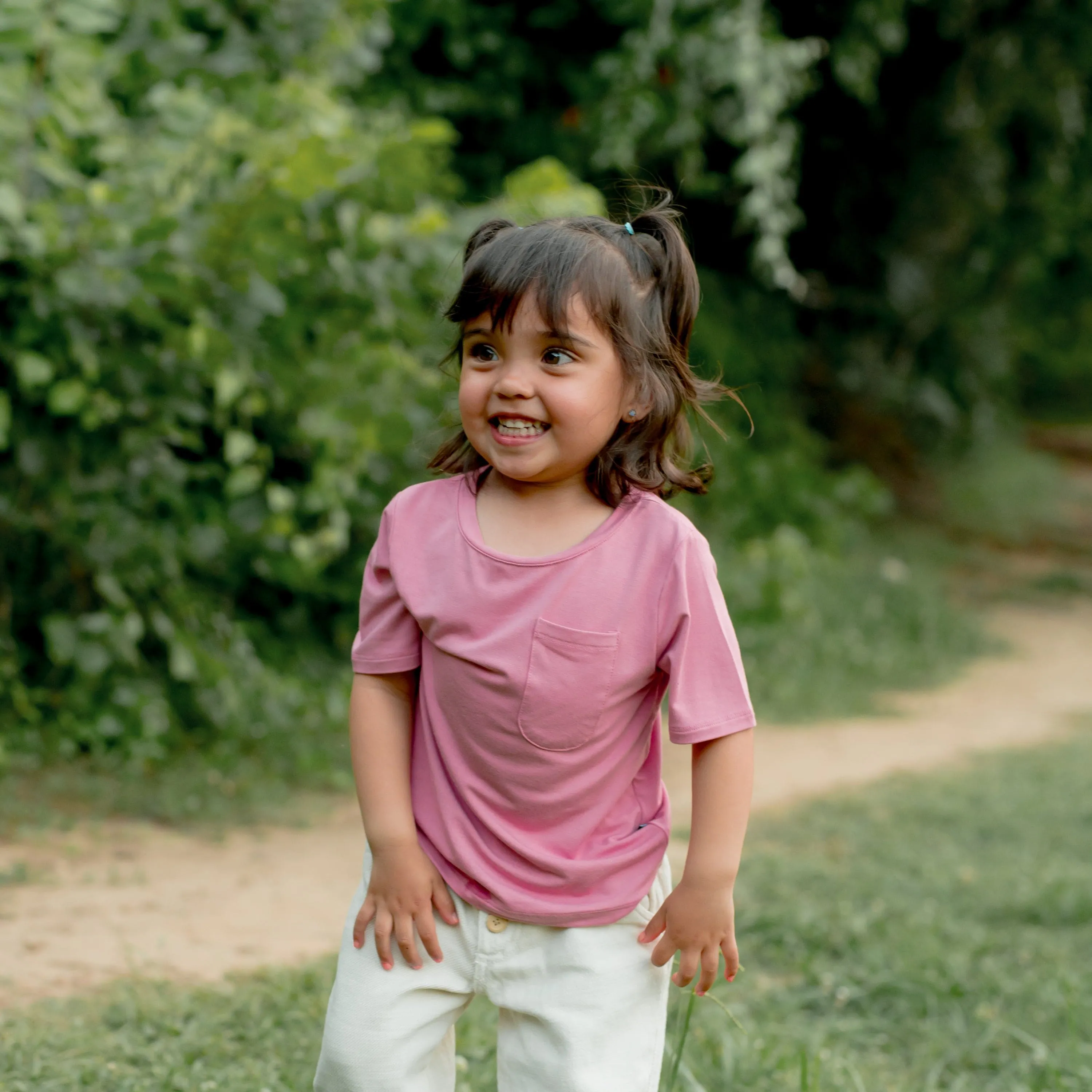 Toddler Crew Neck Tee in Apple Blossom