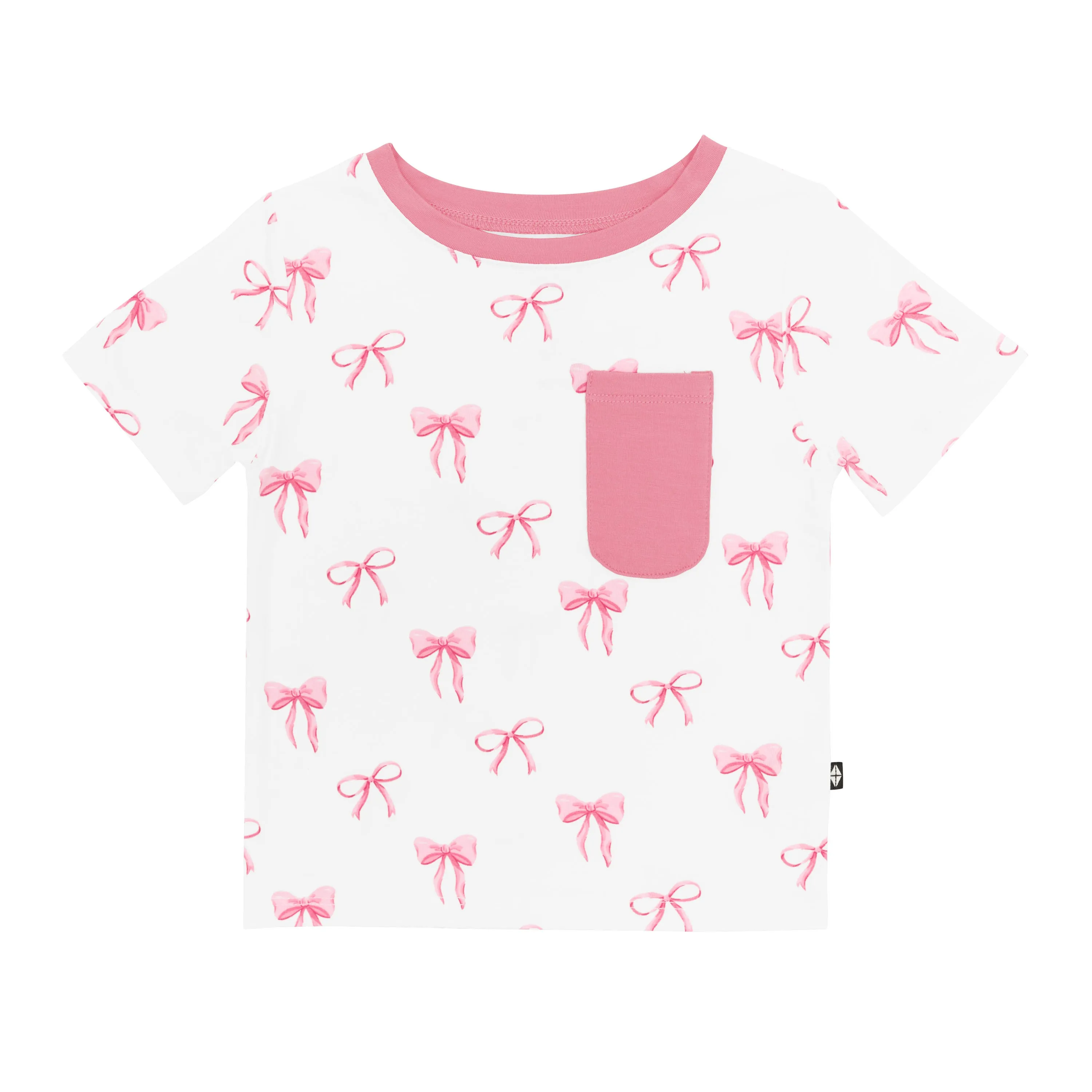 Toddler Crew Neck Tee in Bow