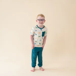 Toddler Crew Neck Tee in Ecru Roar