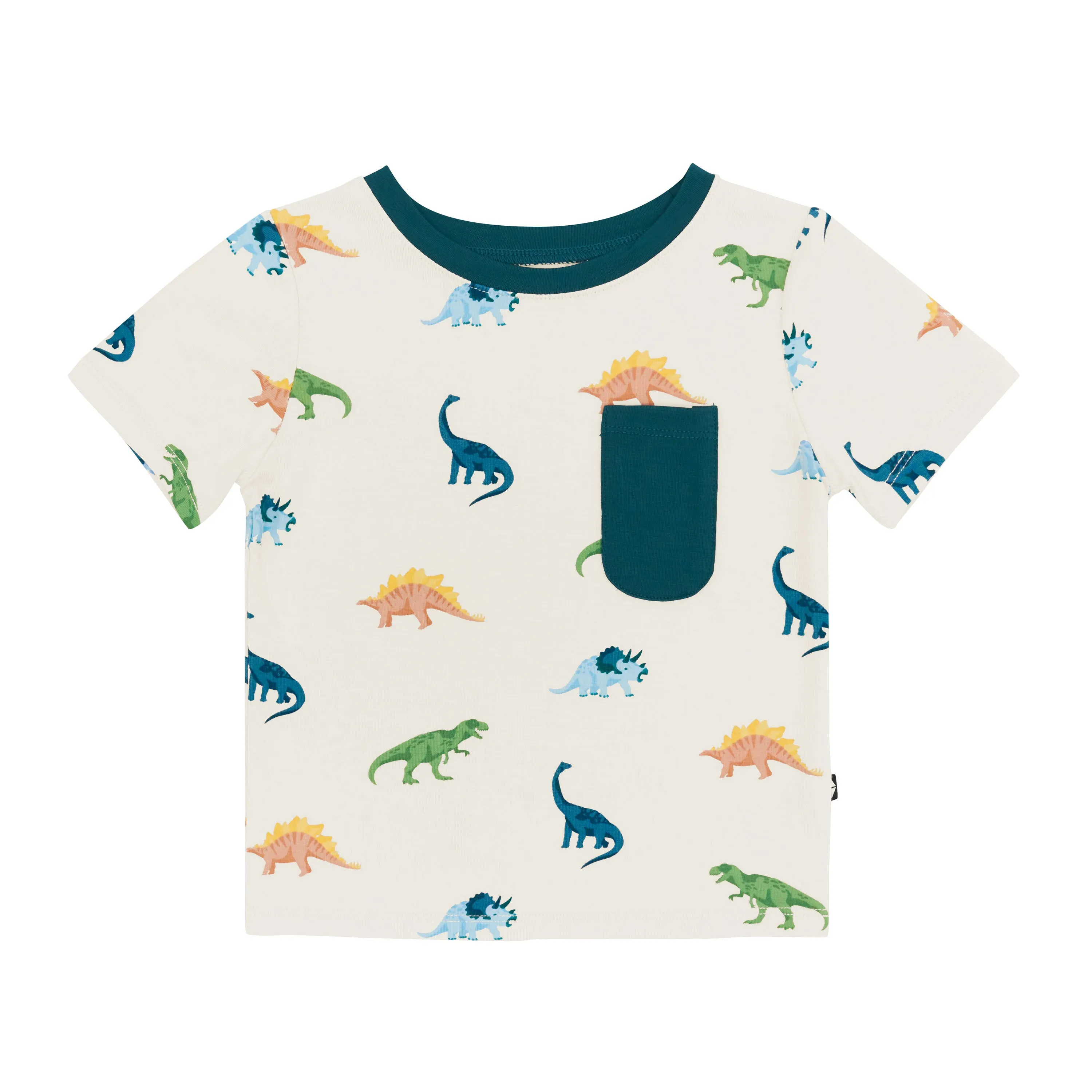 Toddler Crew Neck Tee in Ecru Roar