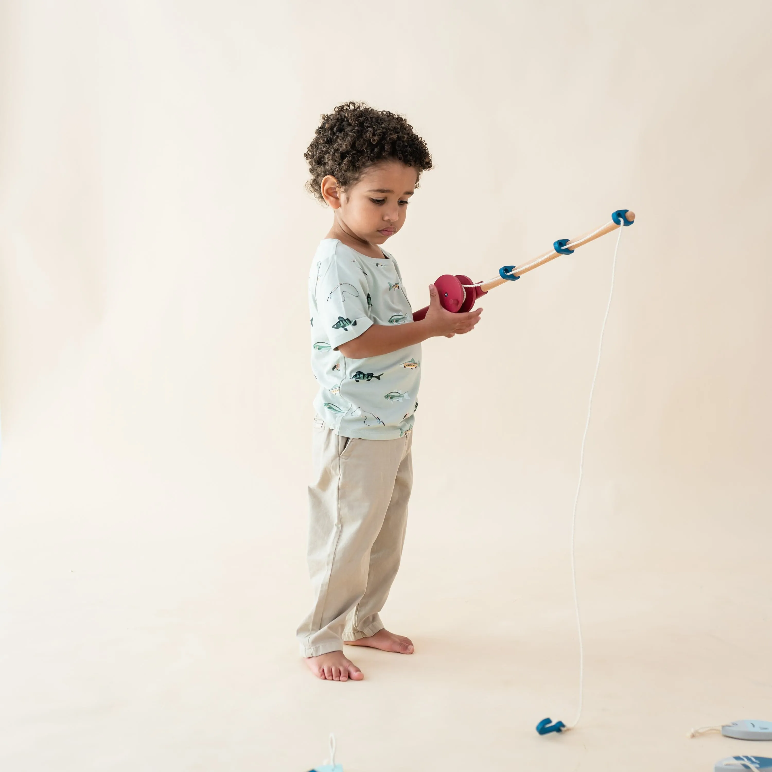 Toddler Crew Neck Tee in Fishing