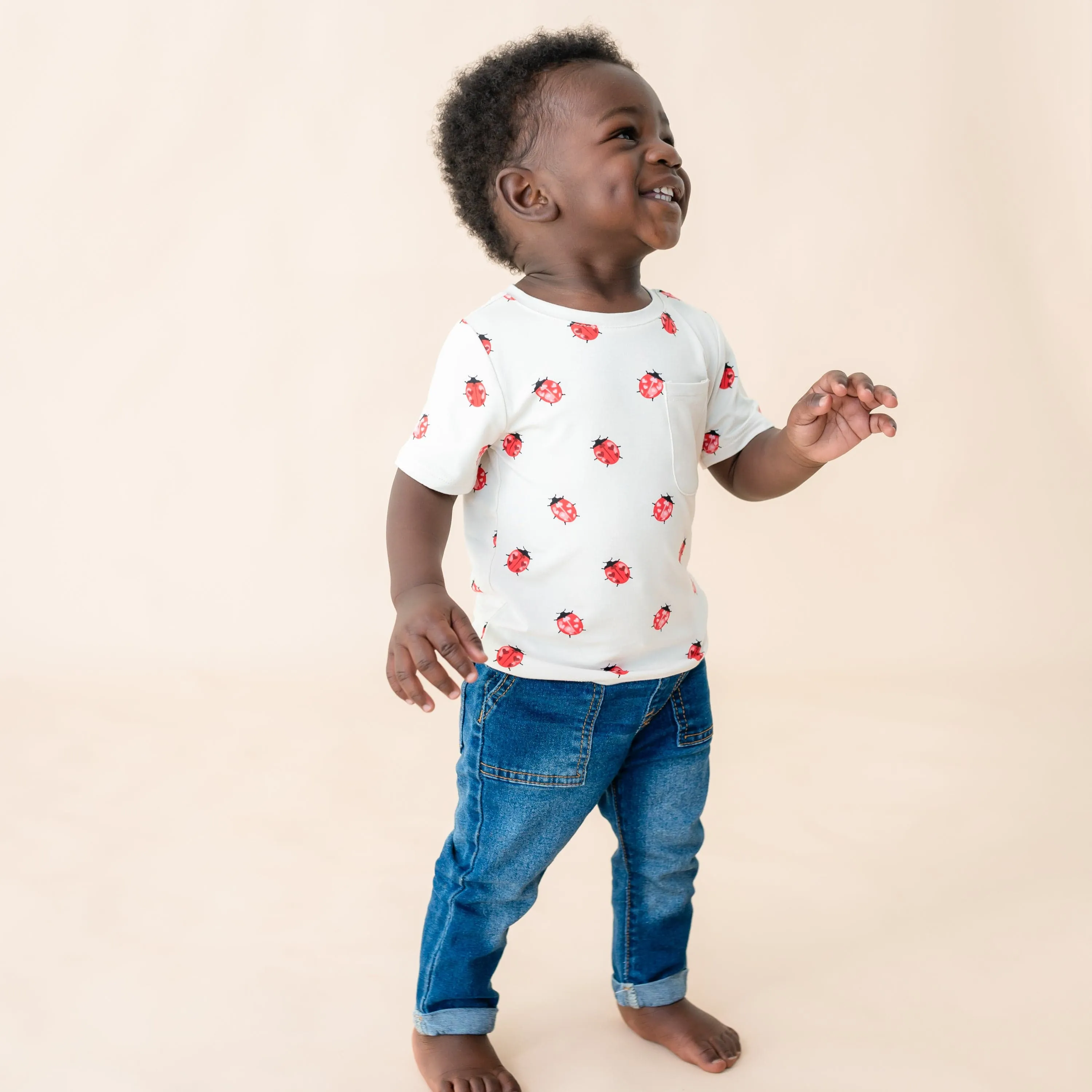 Toddler Crew Neck Tee in Love Bug