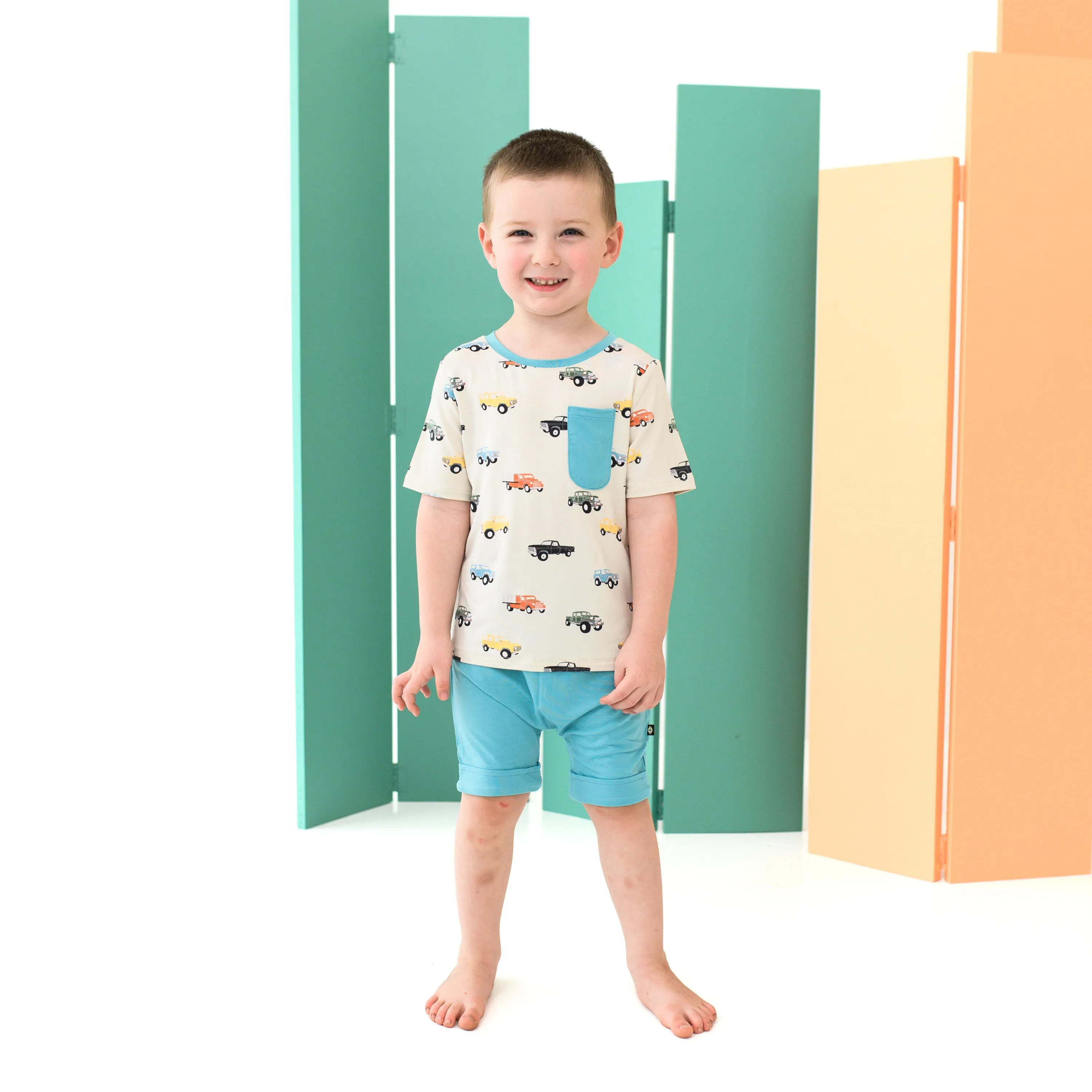 Toddler Crew Neck Tee in Vintage Truck