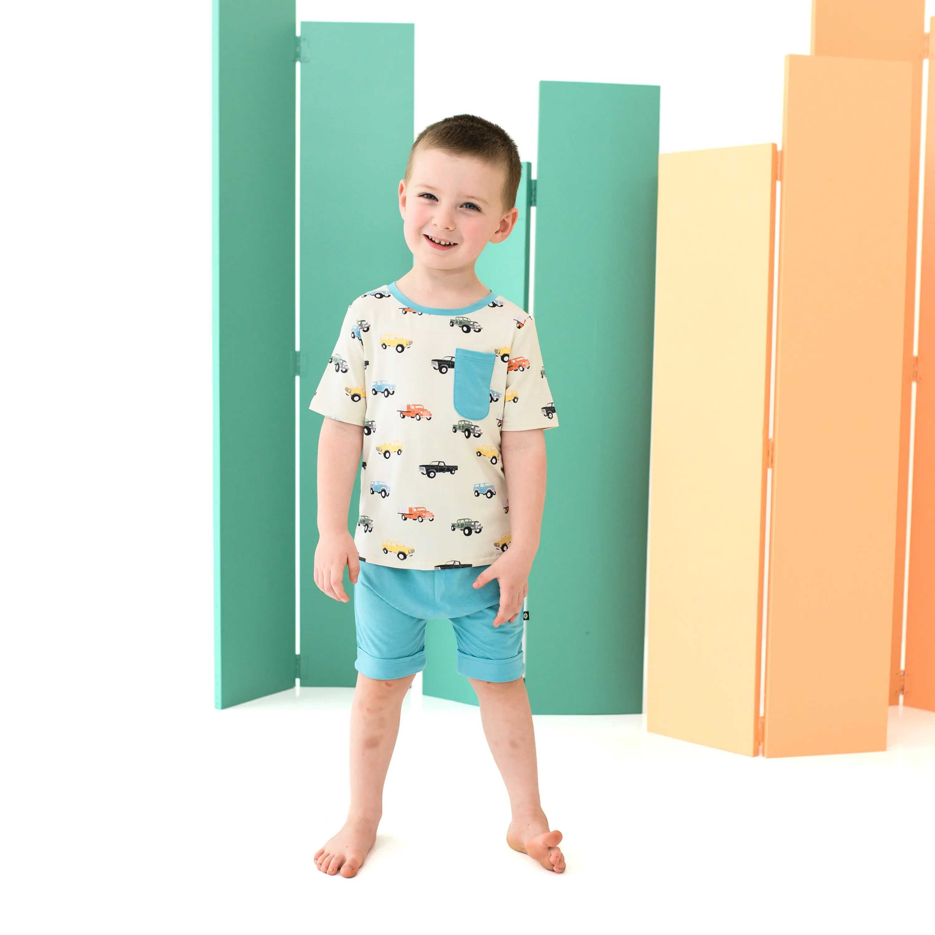 Toddler Crew Neck Tee in Vintage Truck