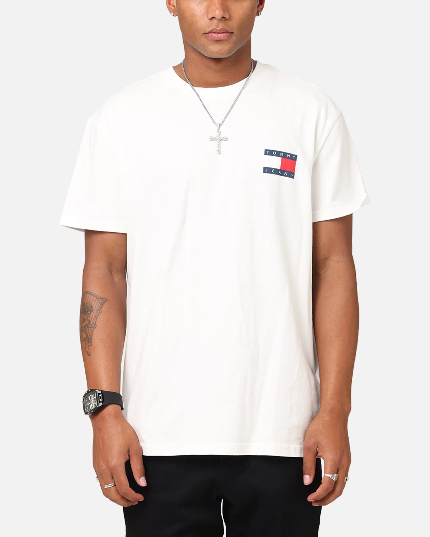 Tommy Jeans Regular Heritage Flag T-Shirt Ecru