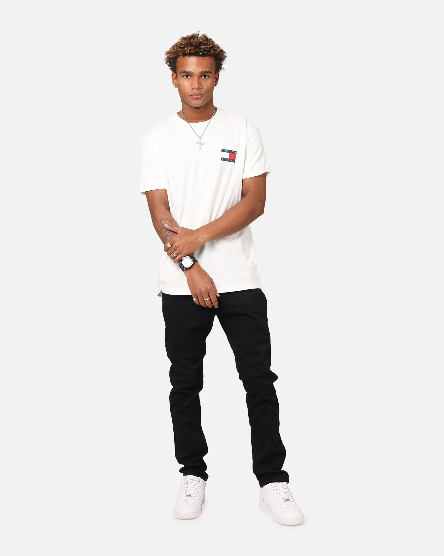 Tommy Jeans Regular Heritage Flag T-Shirt Ecru