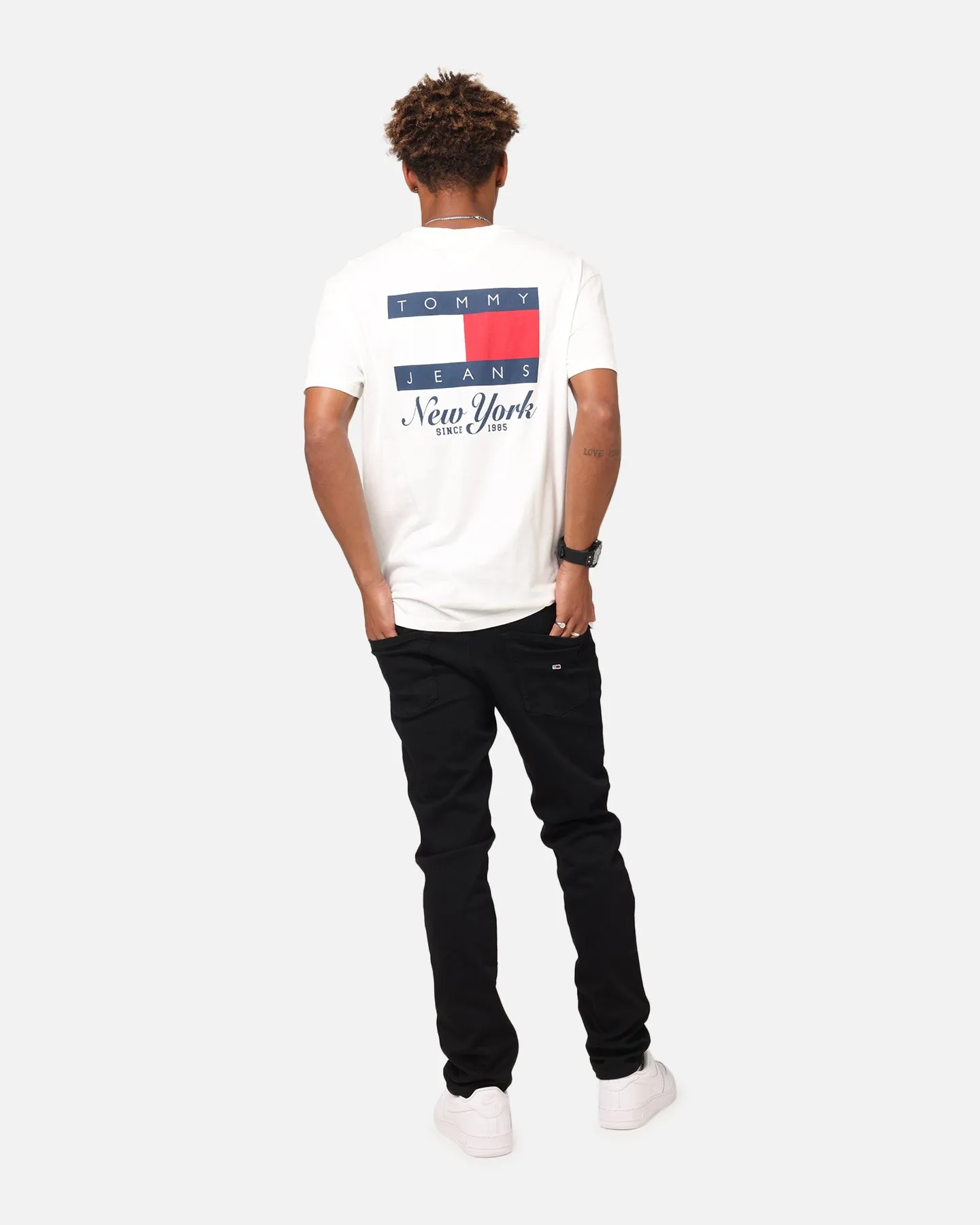 Tommy Jeans Regular Heritage Flag T-Shirt Ecru