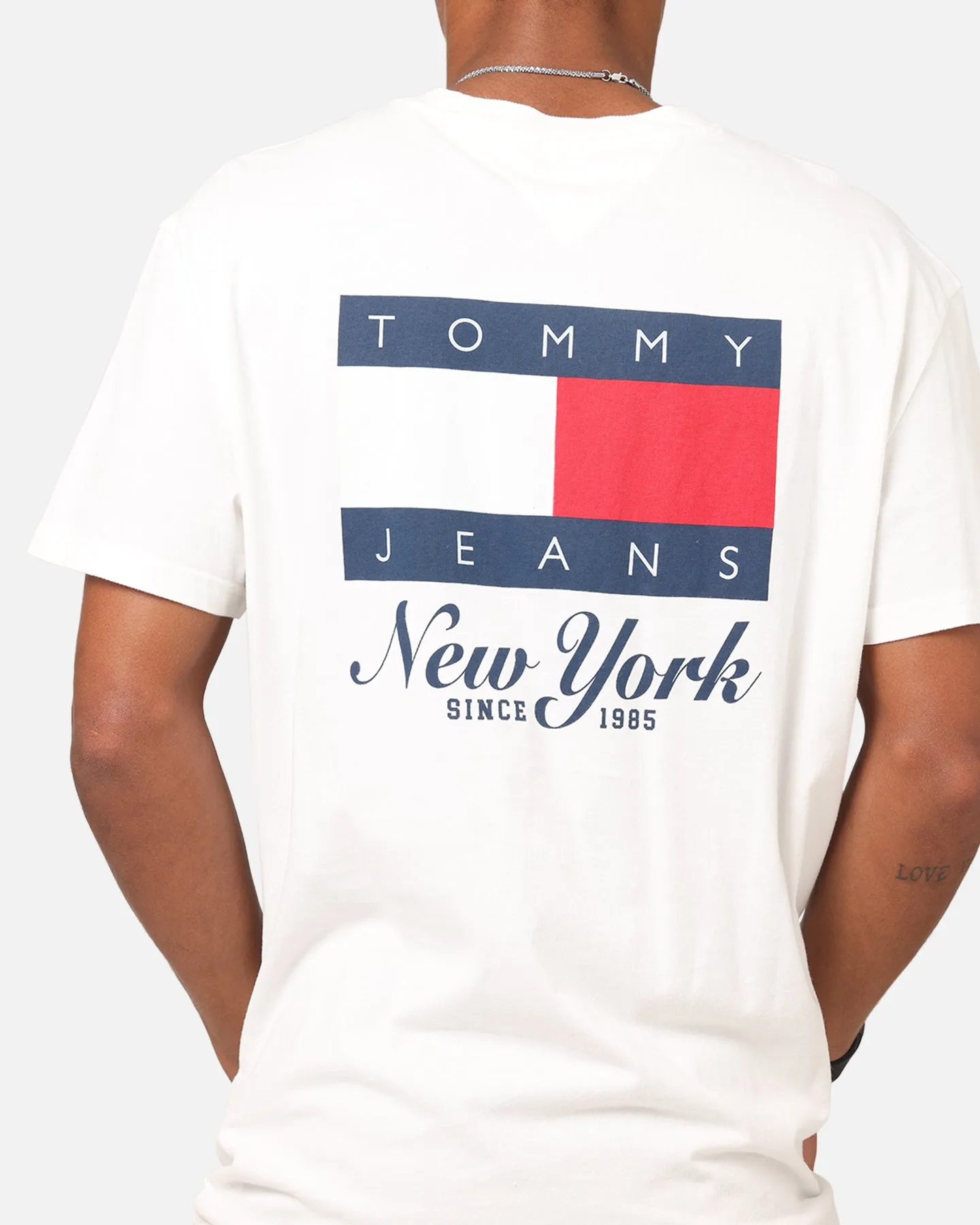 Tommy Jeans Regular Heritage Flag T-Shirt Ecru