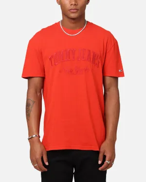 Tommy Jeans Regular Vintage Varsity T-Shirt Red Hot