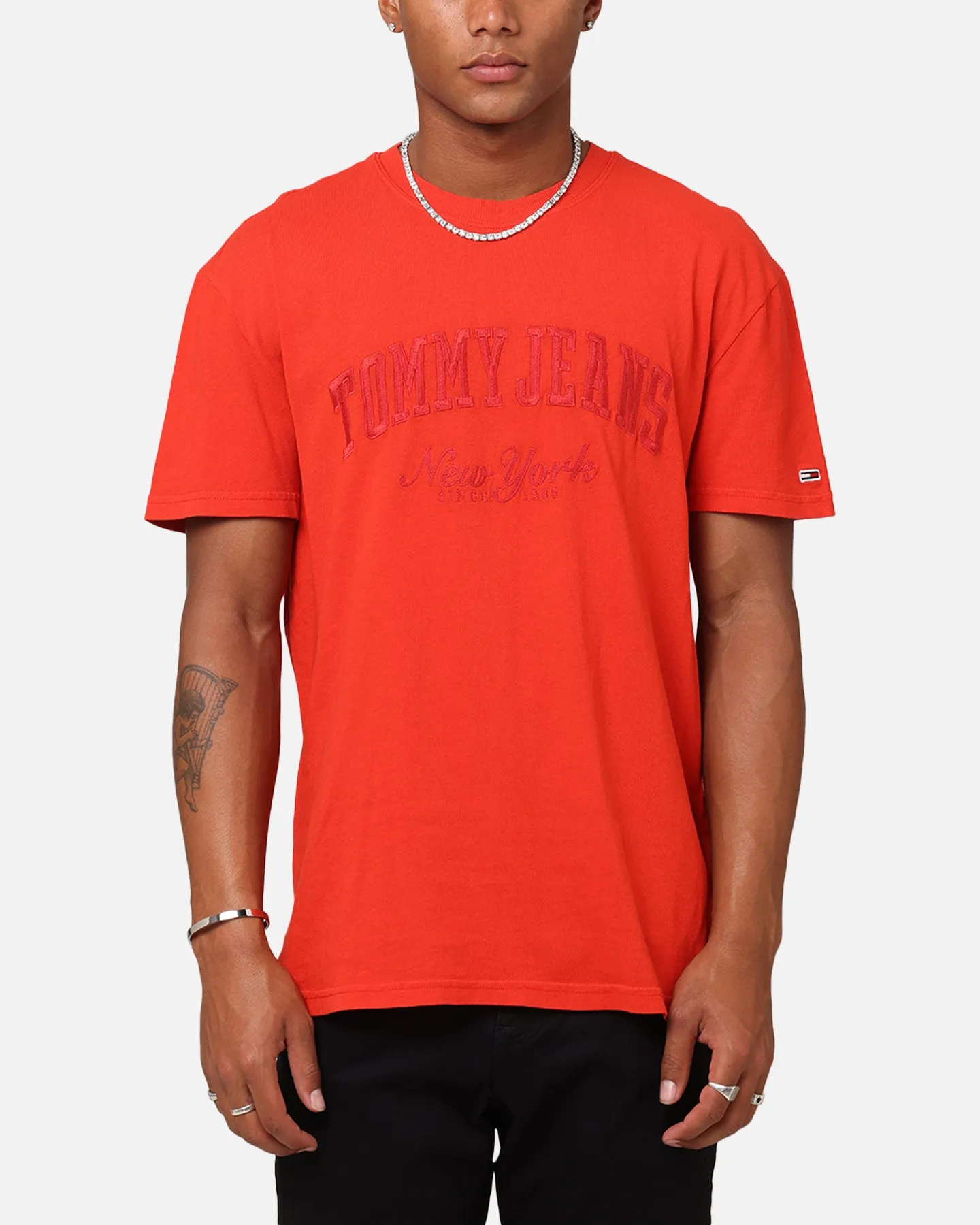 Tommy Jeans Regular Vintage Varsity T-Shirt Red Hot
