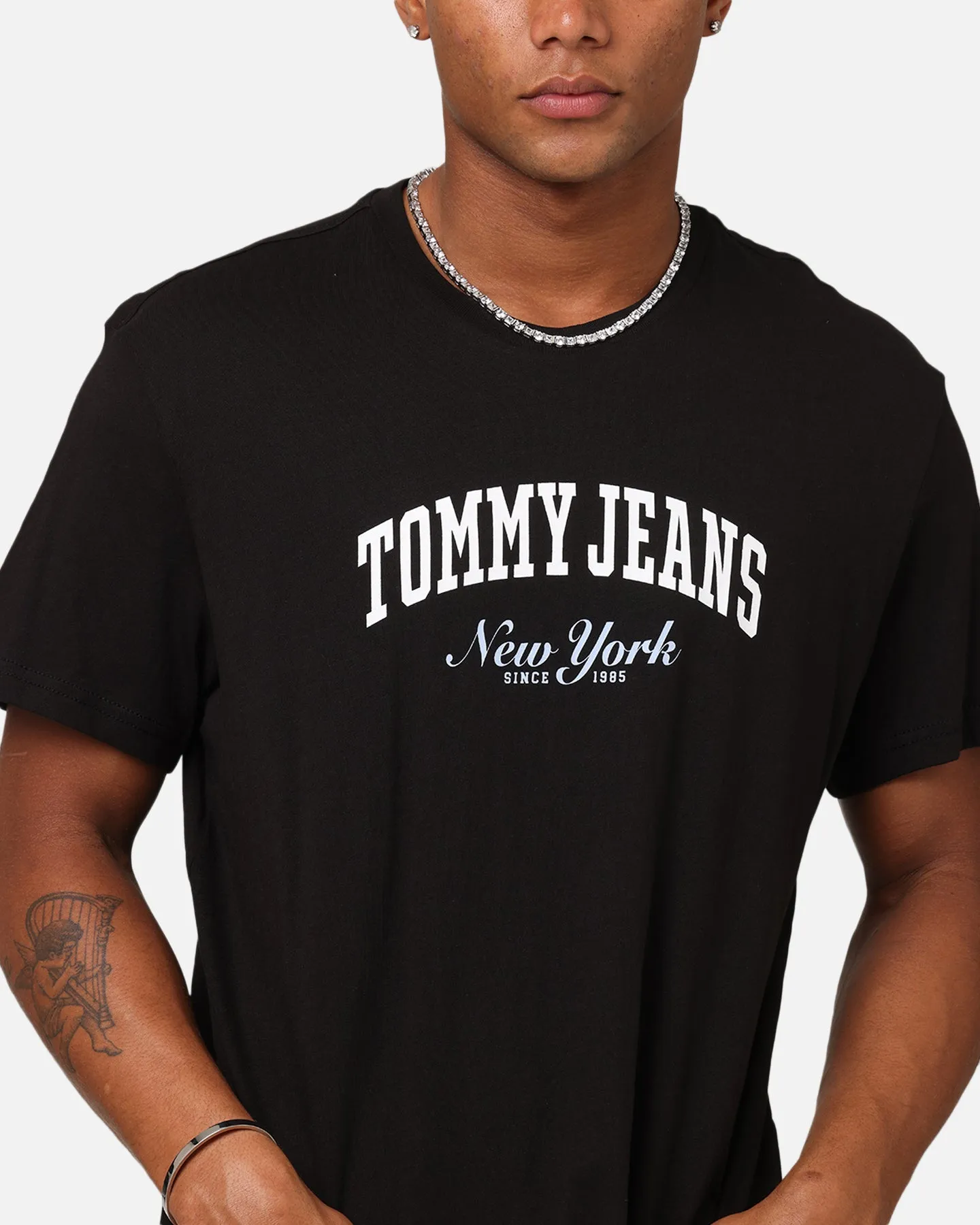 Tommy Jeans Slim Varsity Pop T-Shirt Black