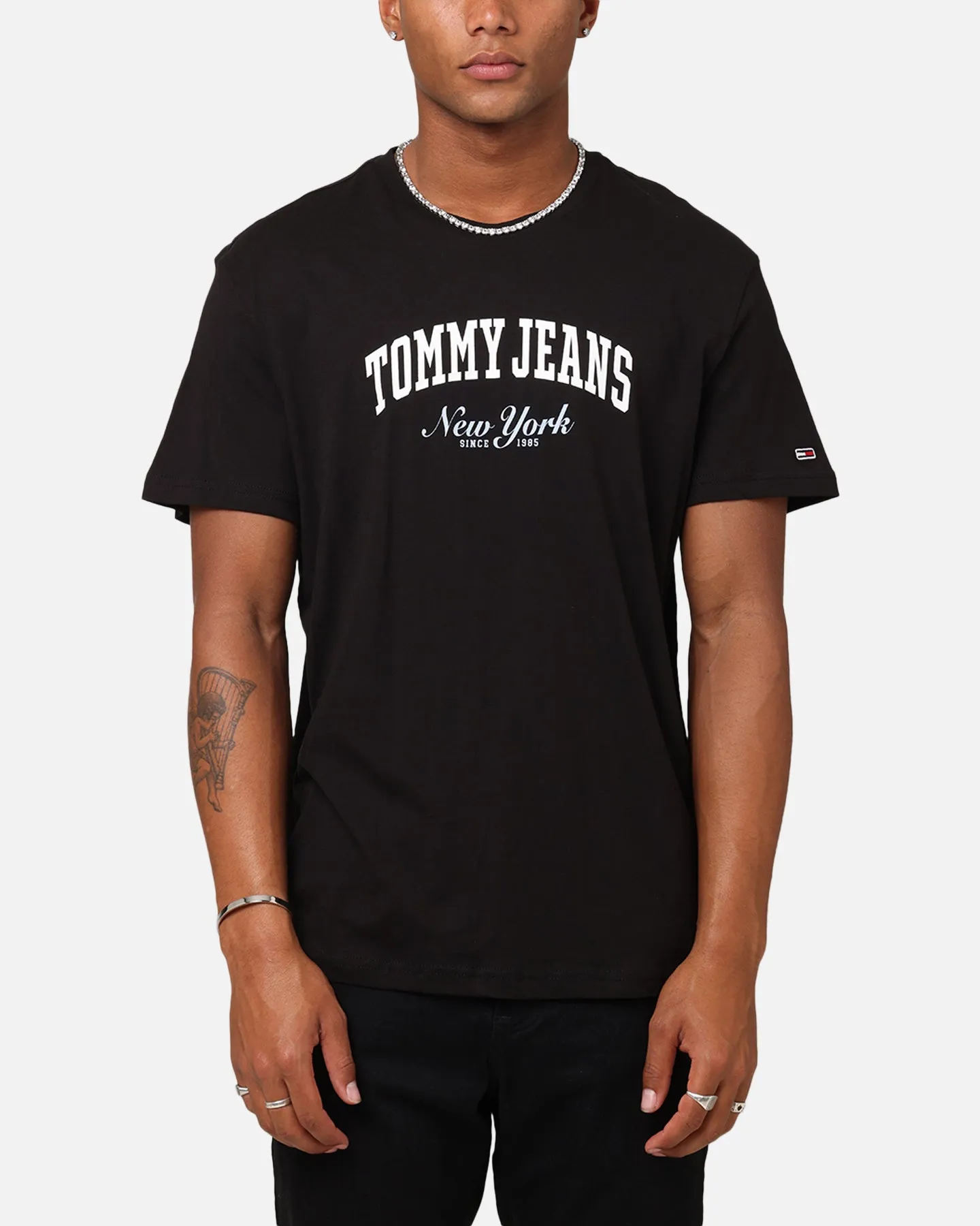 Tommy Jeans Slim Varsity Pop T-Shirt Black