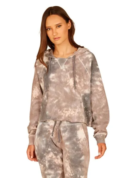 Vintage Havana Galaxy Tie Dye Crop Hoodie VH8882