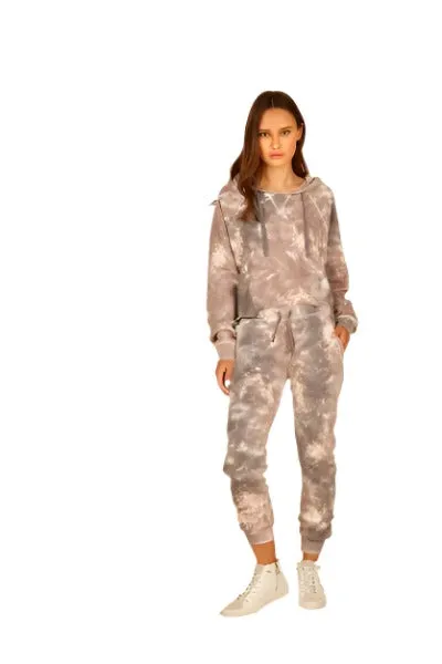 Vintage Havana Galaxy Tie Dye Crop Hoodie VH8882