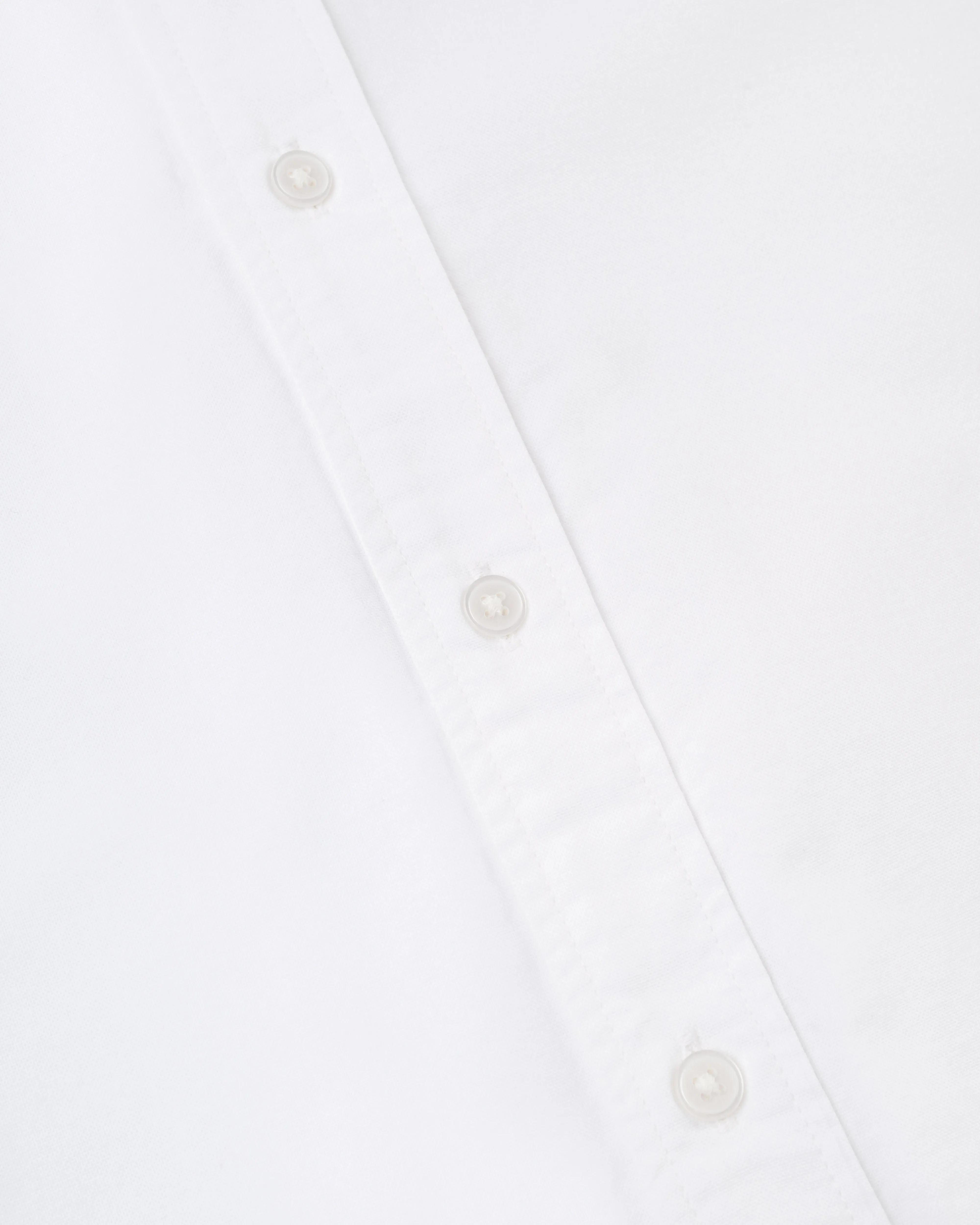 WHITE CLUB COLLAR OXFORD SHIRT - TRIM FIT